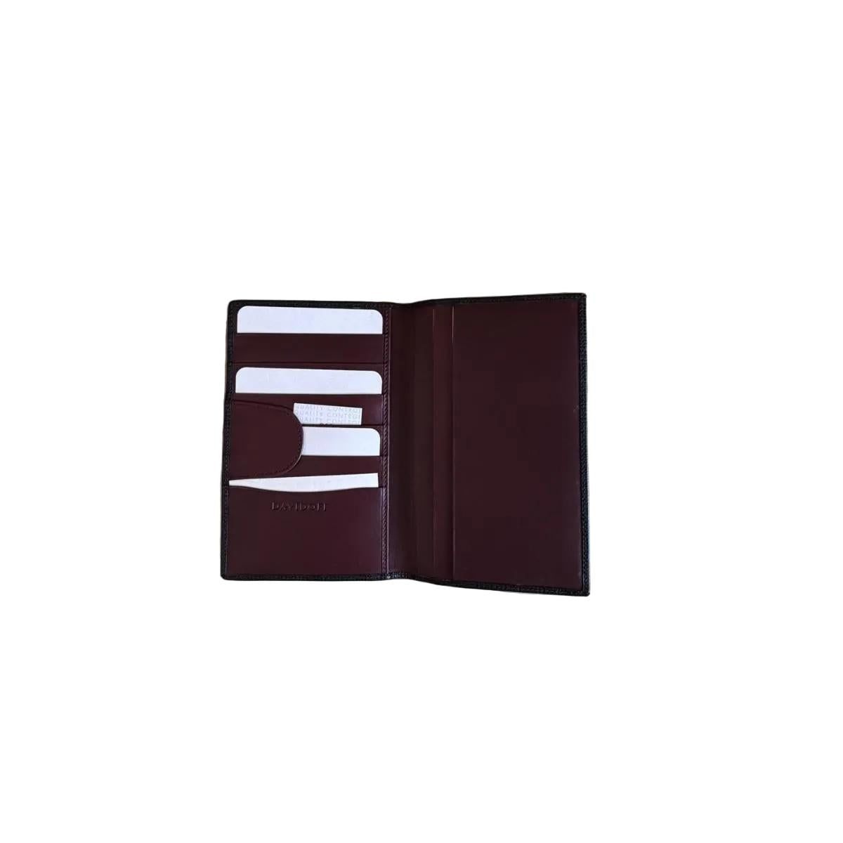 Davidoff Black Leather Wallet Cardholder 102400