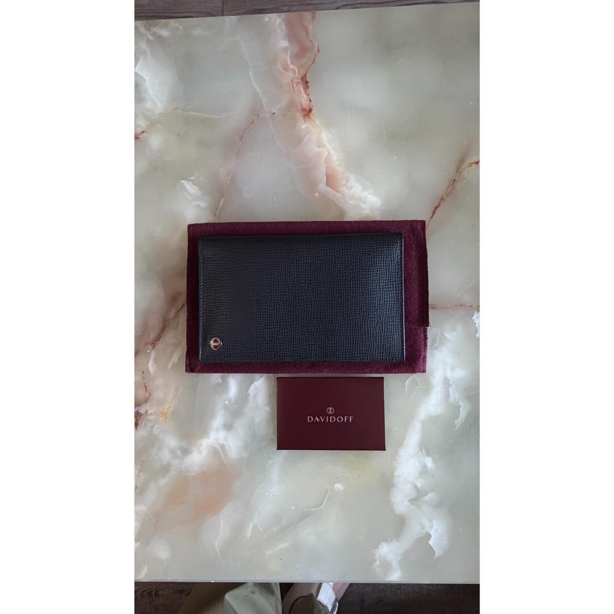 Davidoff Black Leather Wallet Cardholder 102400