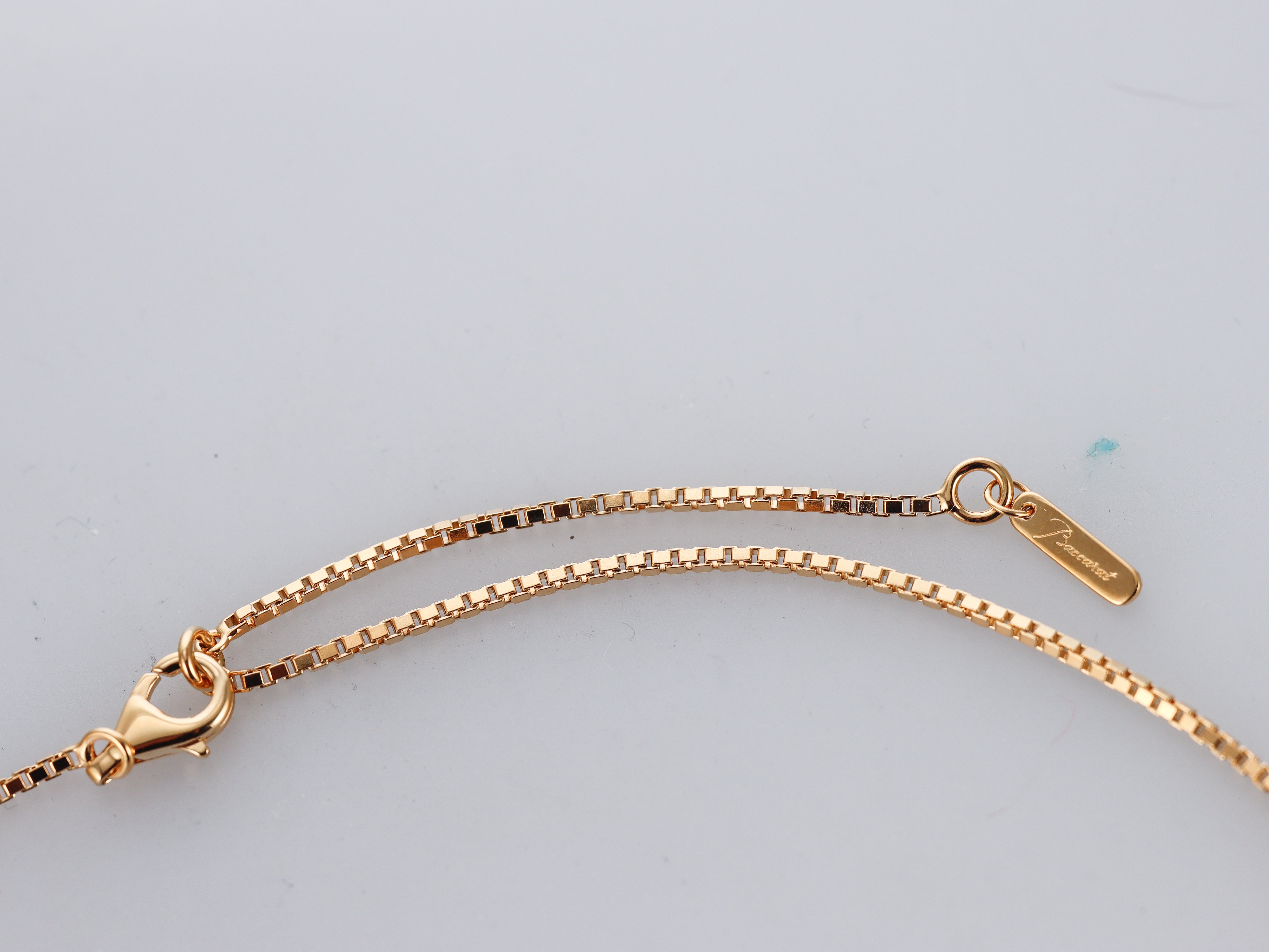 Baccarat Medicis Yellow Crystal 18k Gold Vermeil Sterling Pendant Necklace 2612787