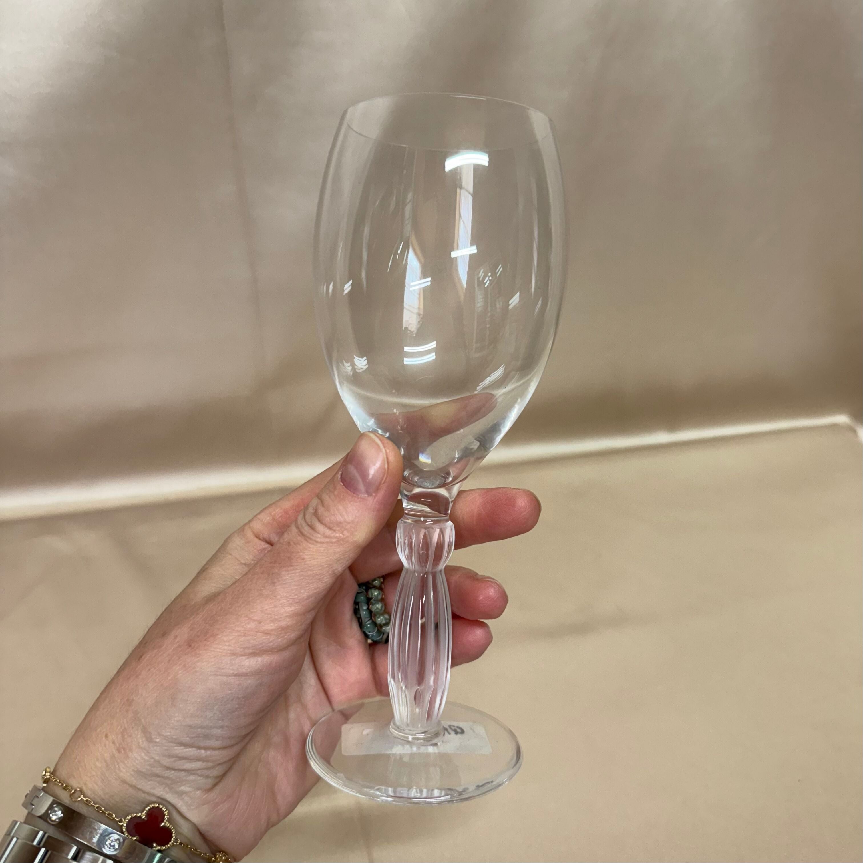 Lalique Luxor Crystal Wine Glass