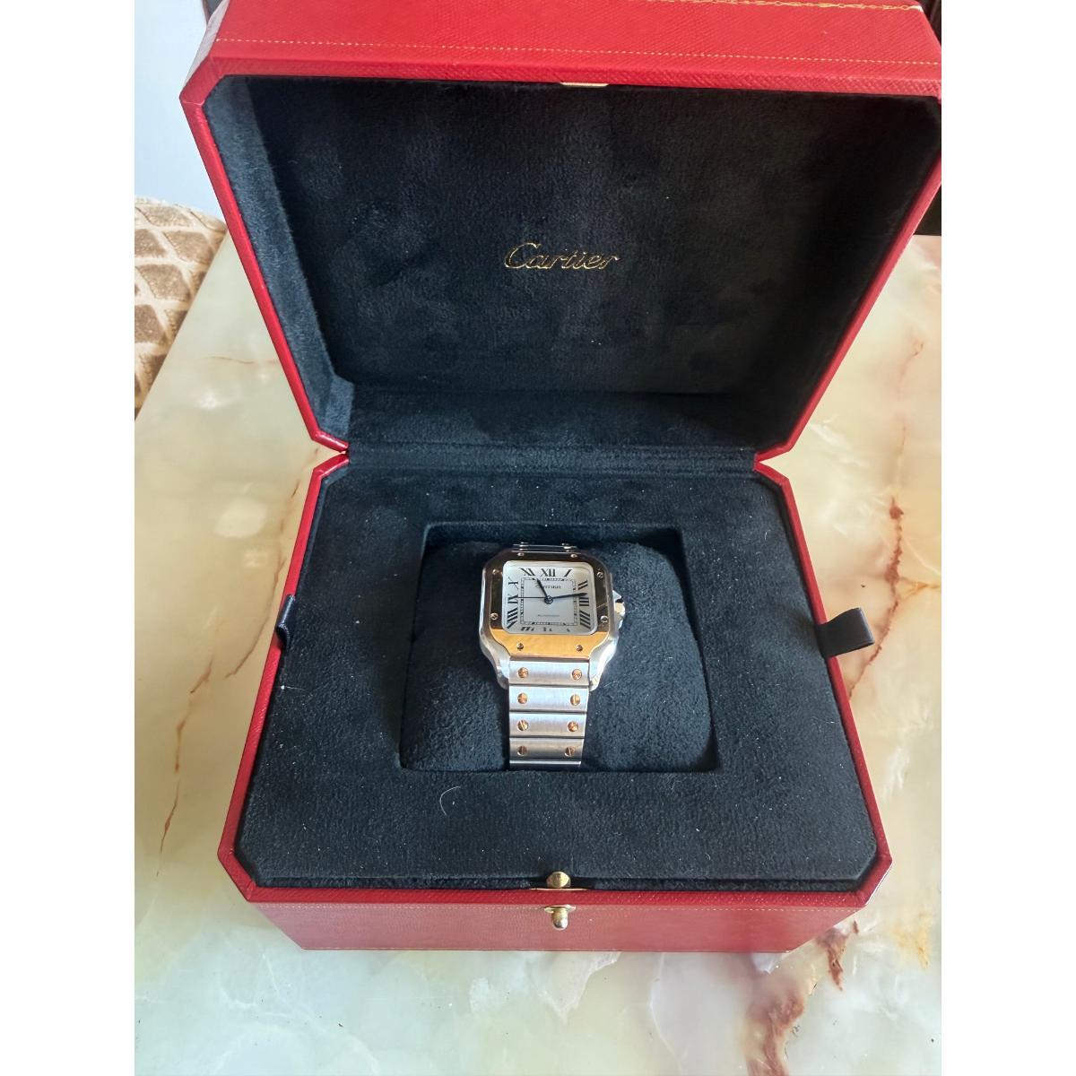 Cartier Santos Gold and Steel Automatic Watch Medium Model W2SA0016