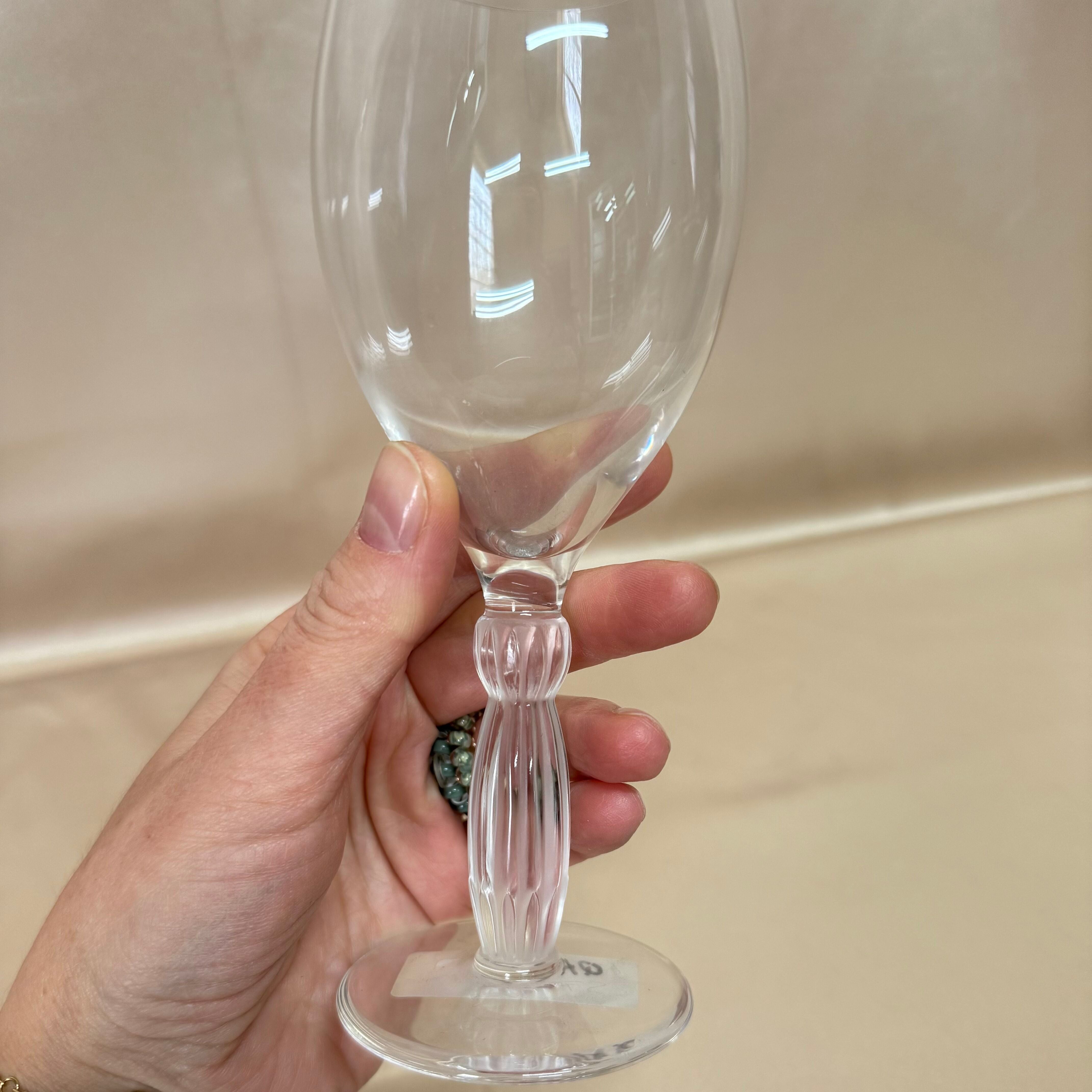 Lalique Luxor Crystal Wine Glass