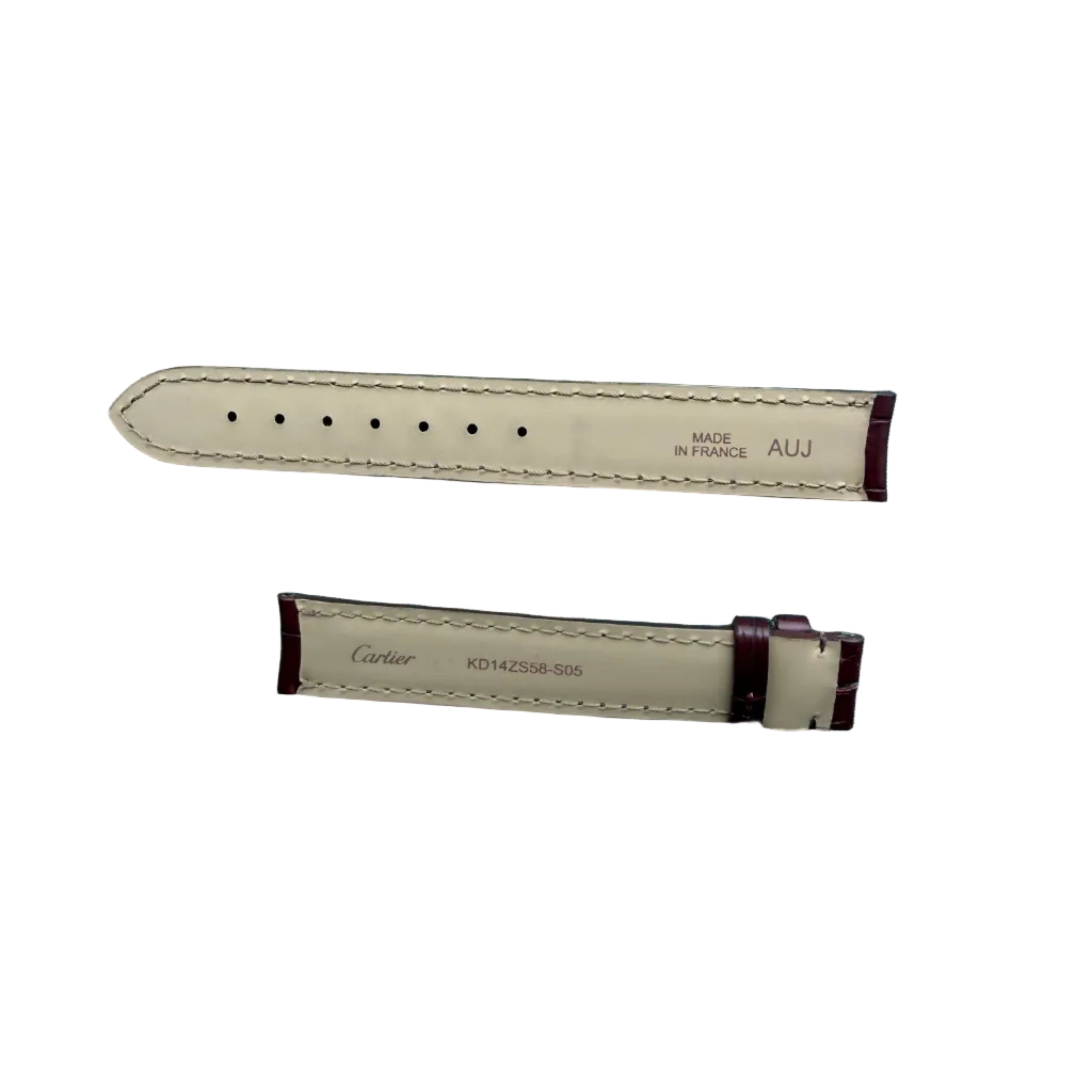 Authentic Cartier Burgundy Alligator Watch Strap Band 16.45mm KD14ZS58-S05