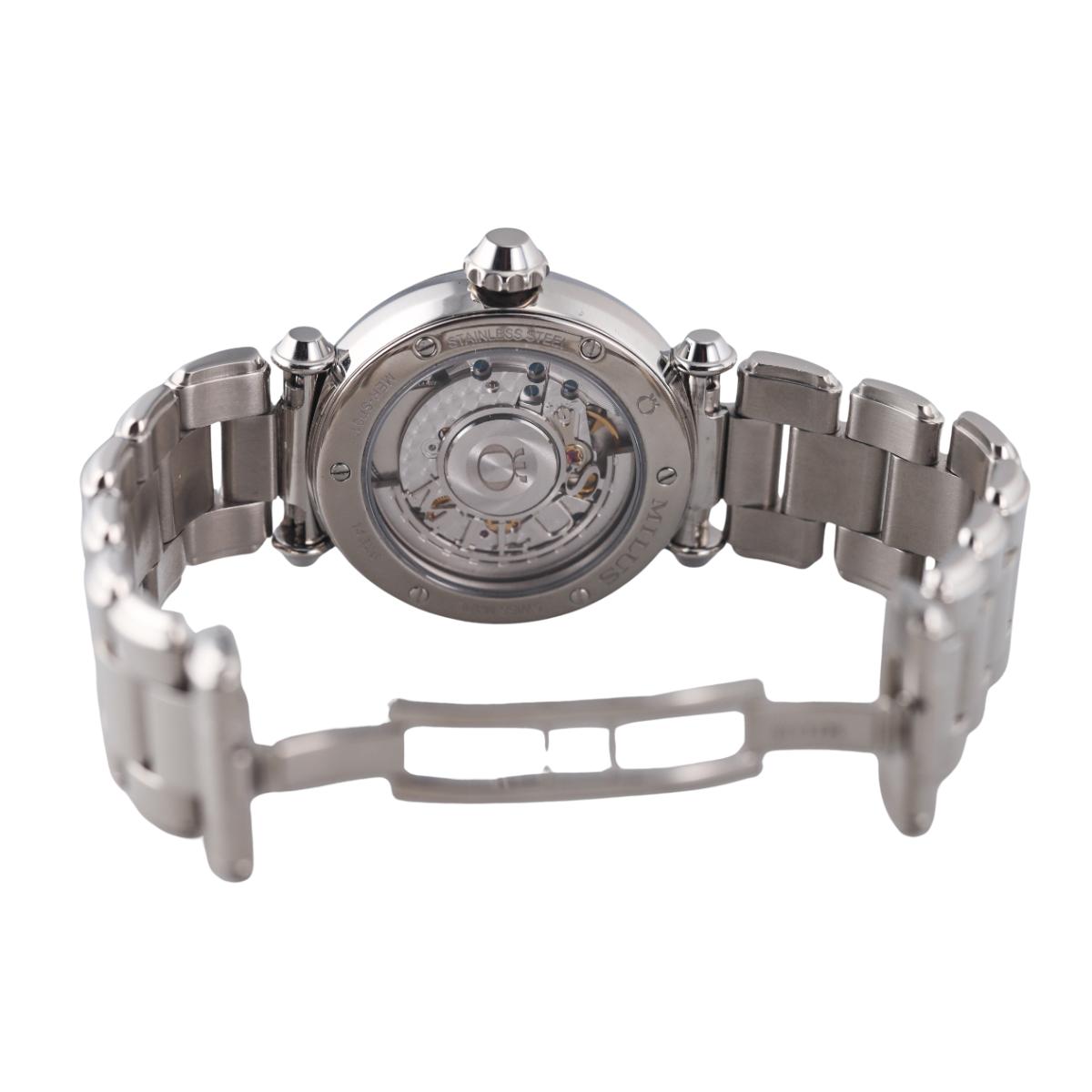 Milus Merea Tri Retrograde Stainless Steel Automatic Lady's Watch MER SP01