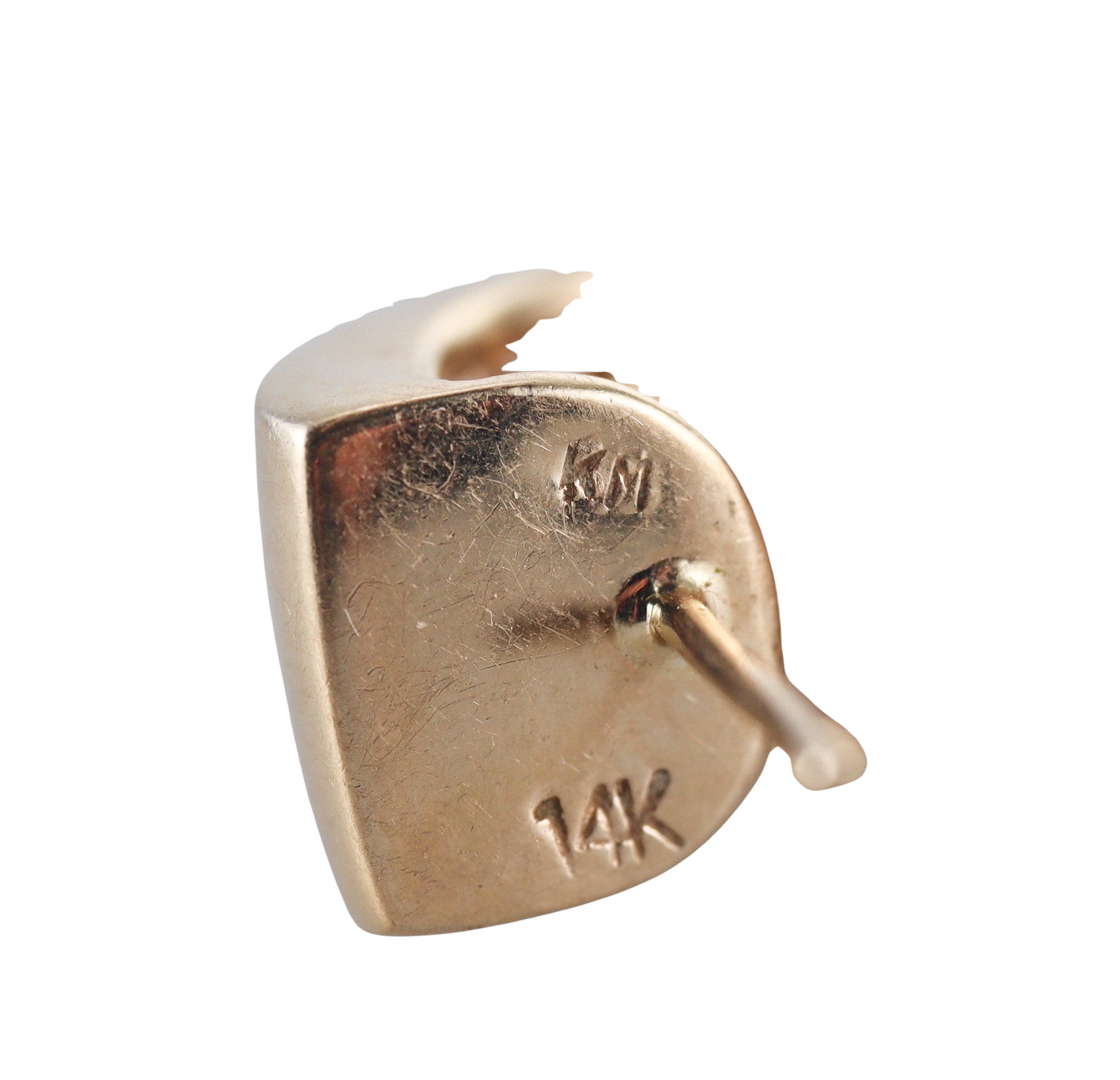 14k Yellow gold Rubies Diamond Hoop Earrings