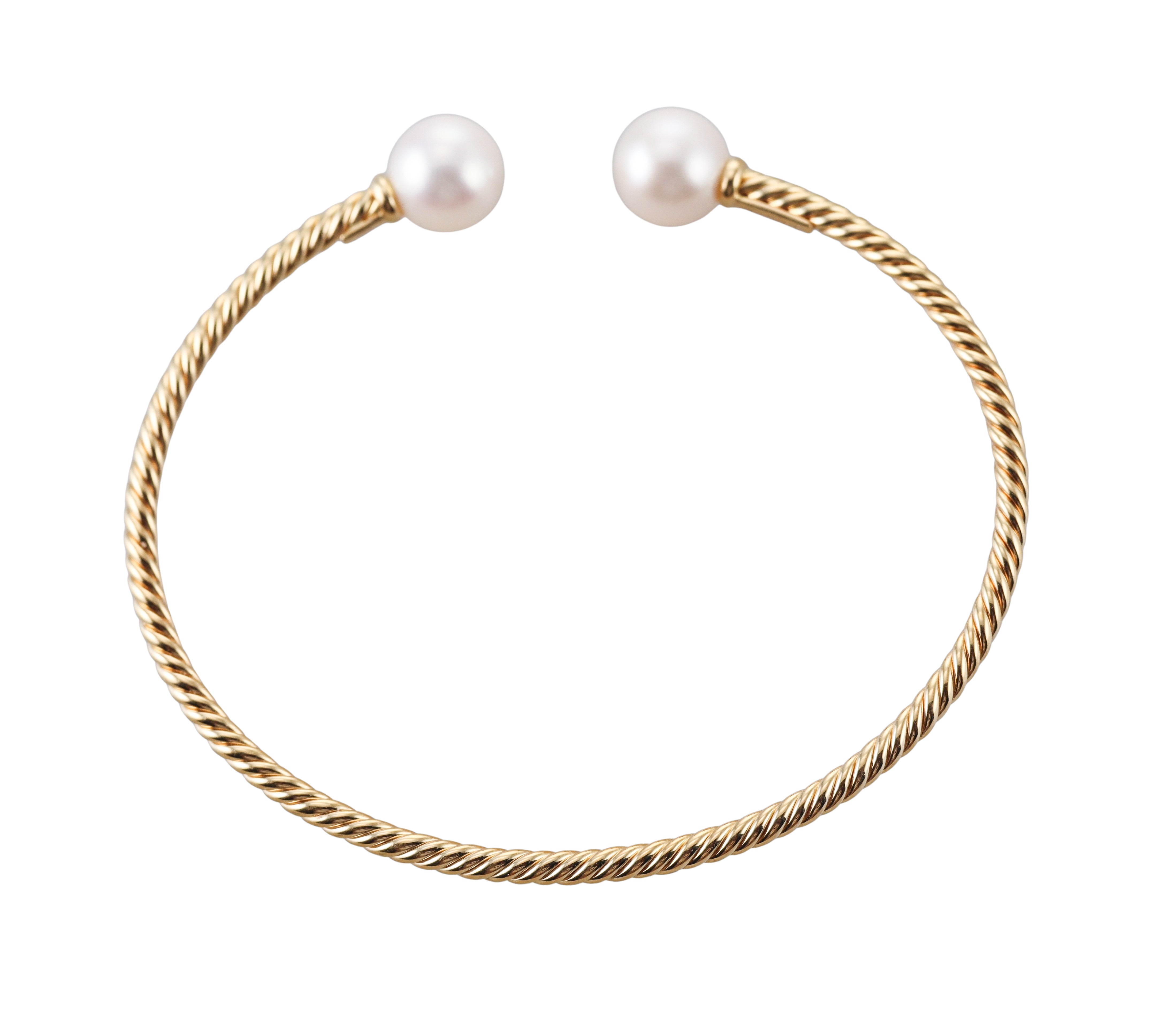 David Yurman 18k Gold Pearl Cable Bracelet