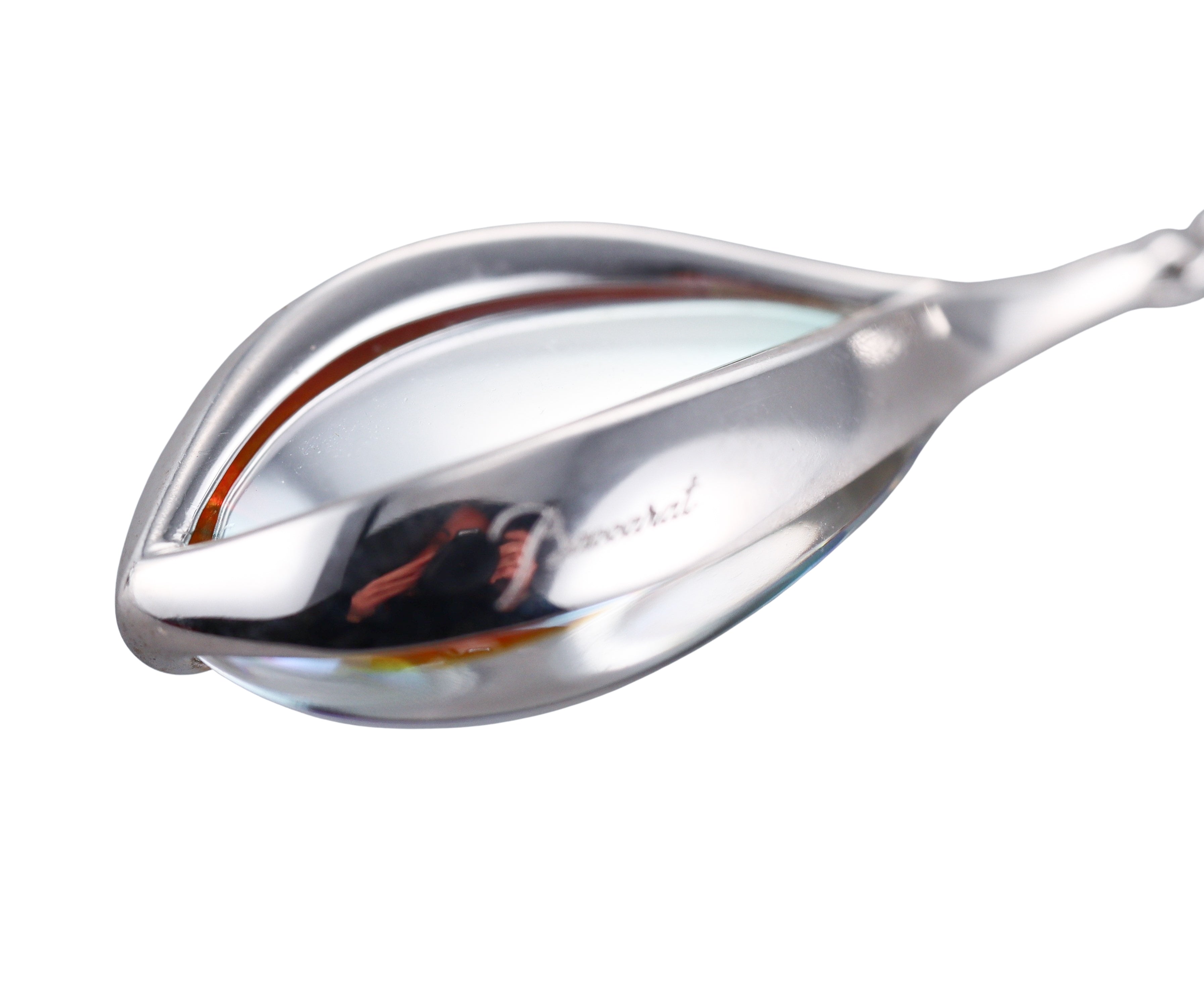 Baccarat Fleurs De Psydelic Sterling Clear Crystal Chain Falling Drop Earrings 2609354