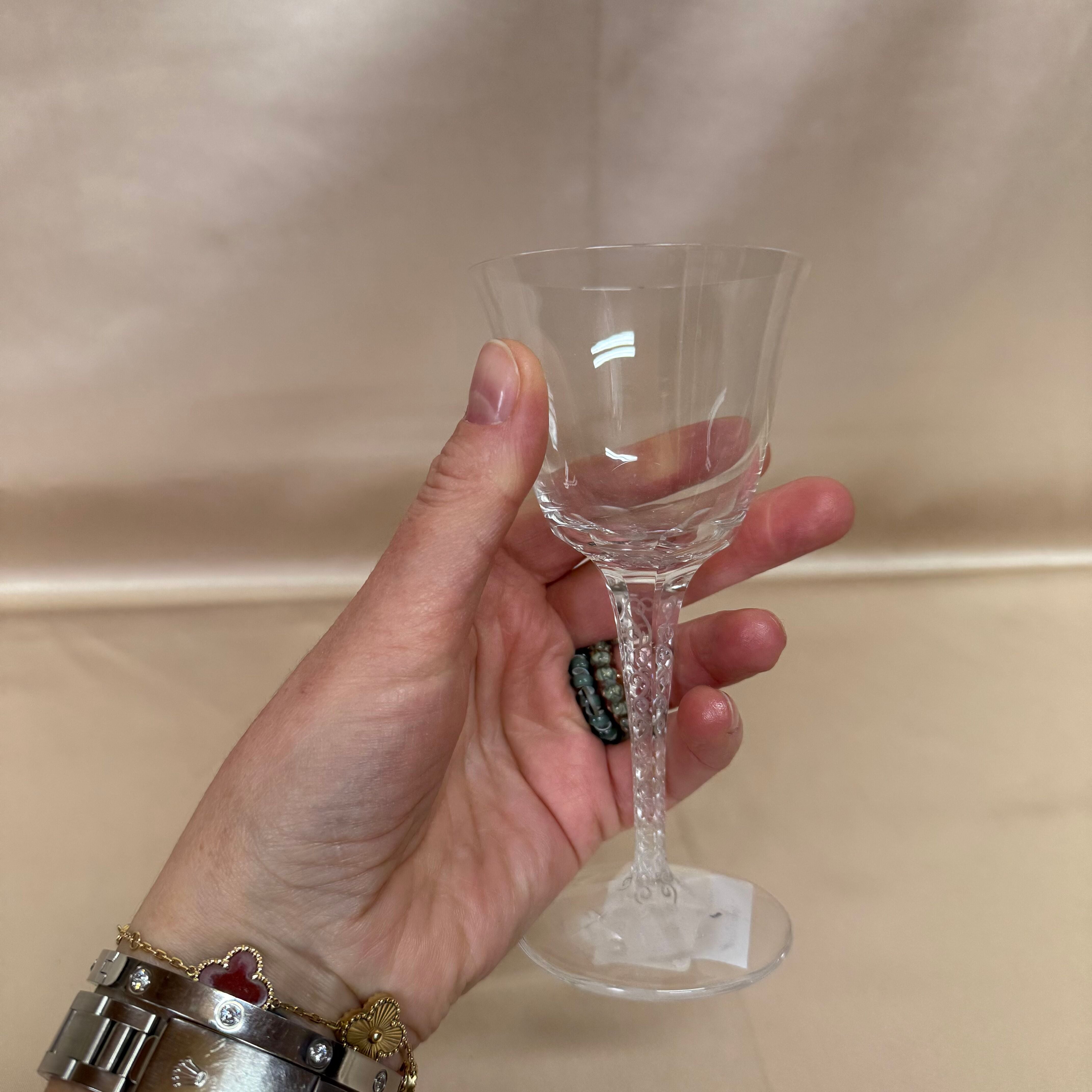Lalique Crystal Treves Bordeaux Wine Glass