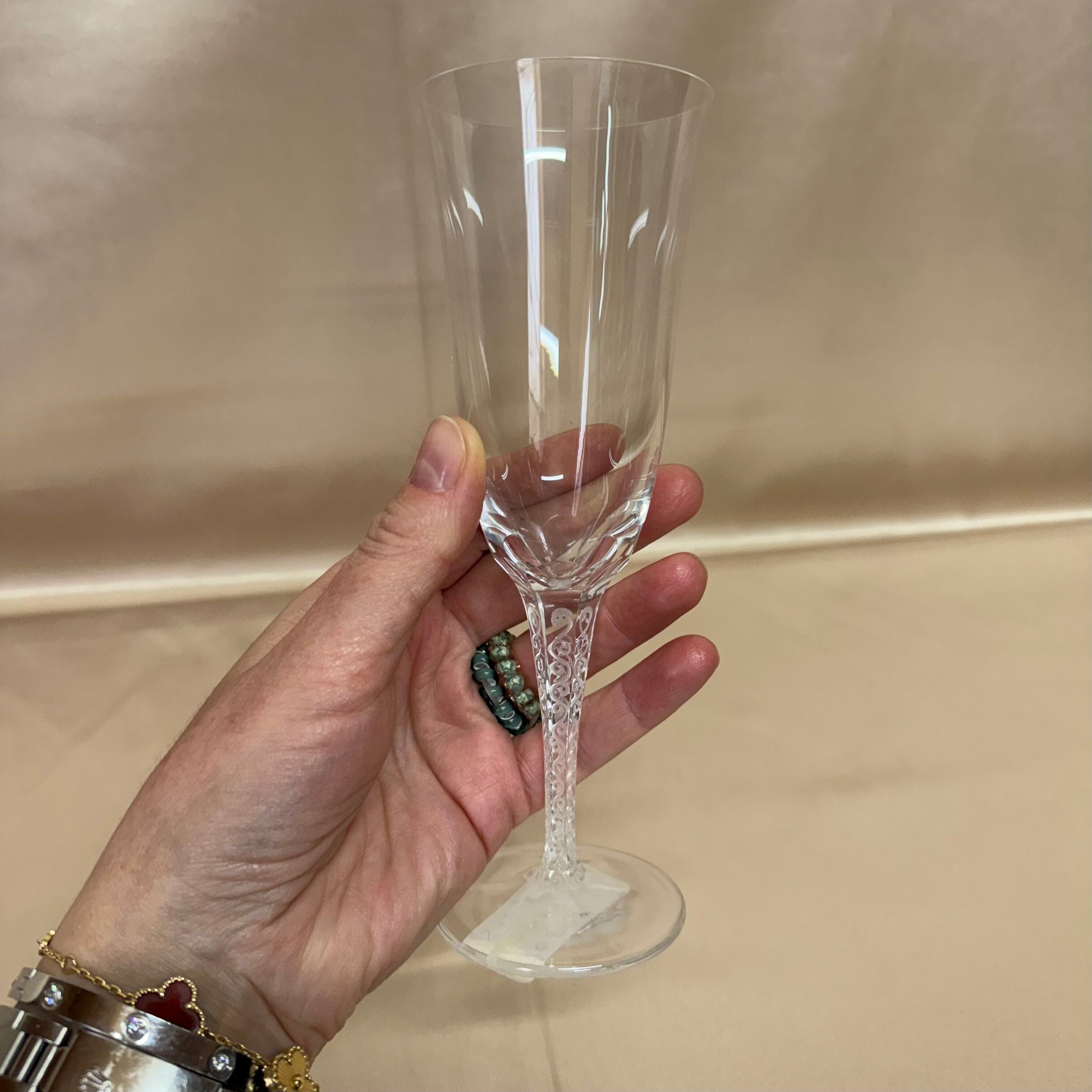 Lalique Crystal Treves Champagne Glass