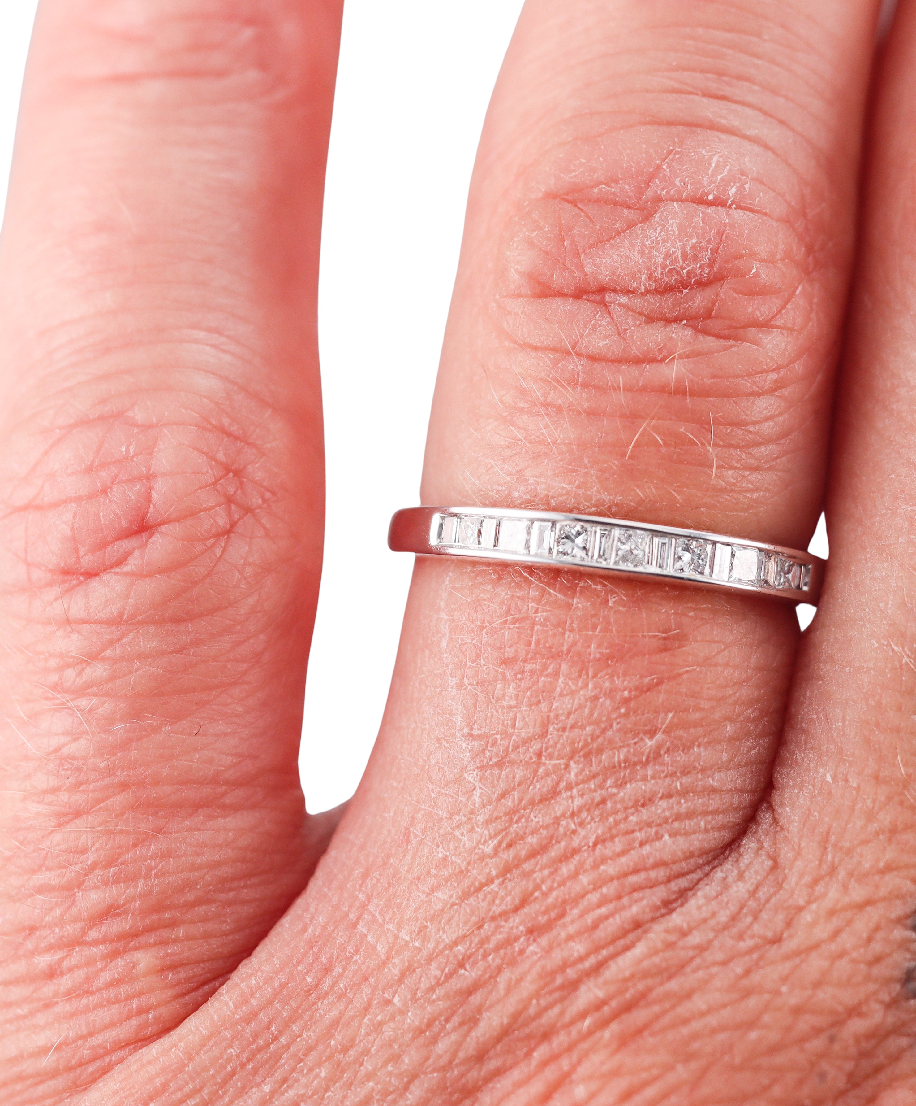 Kallati White Gold Diamond Wedding Band Ring