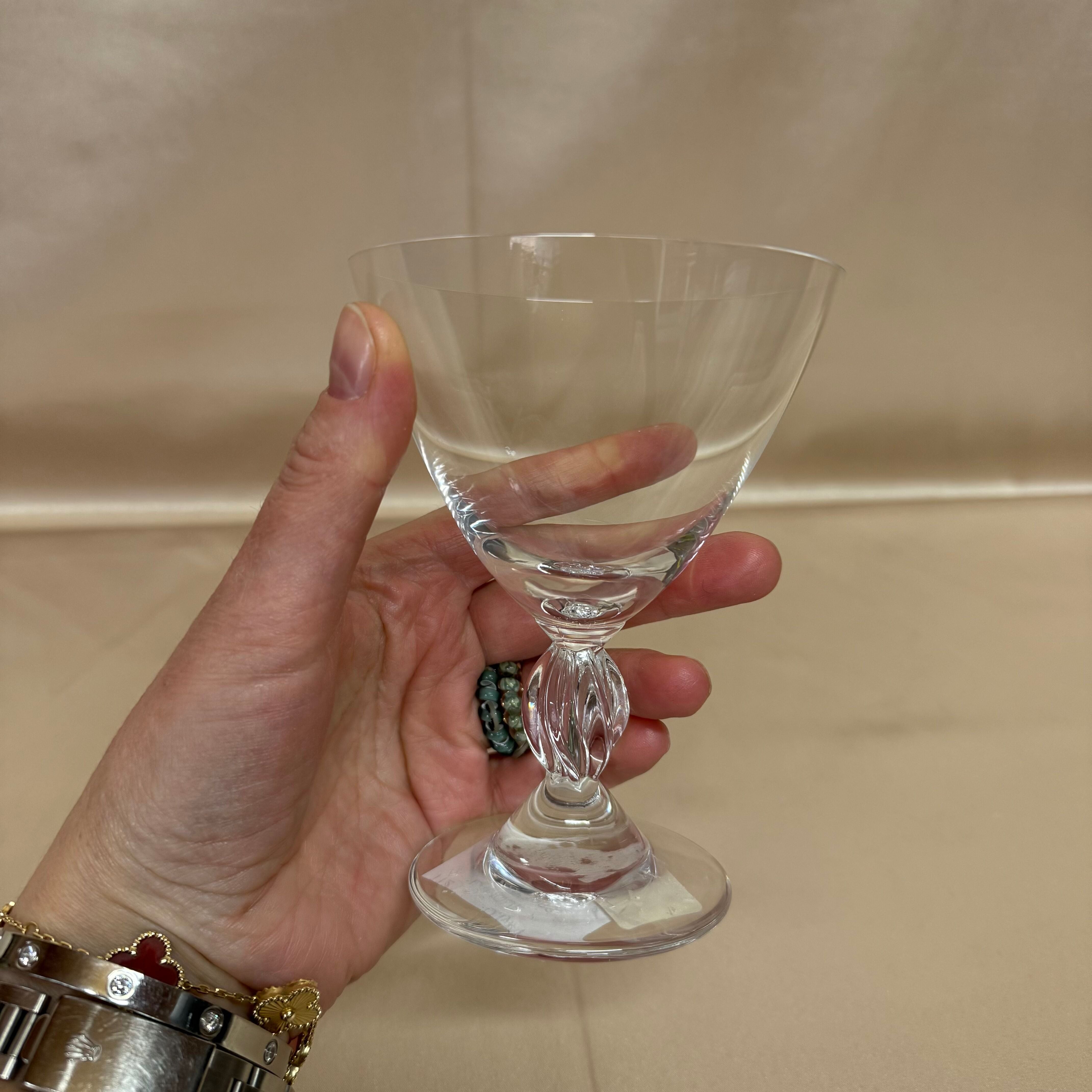 Lalique Crystal Frejus Champagne Tall Sherbet Flute