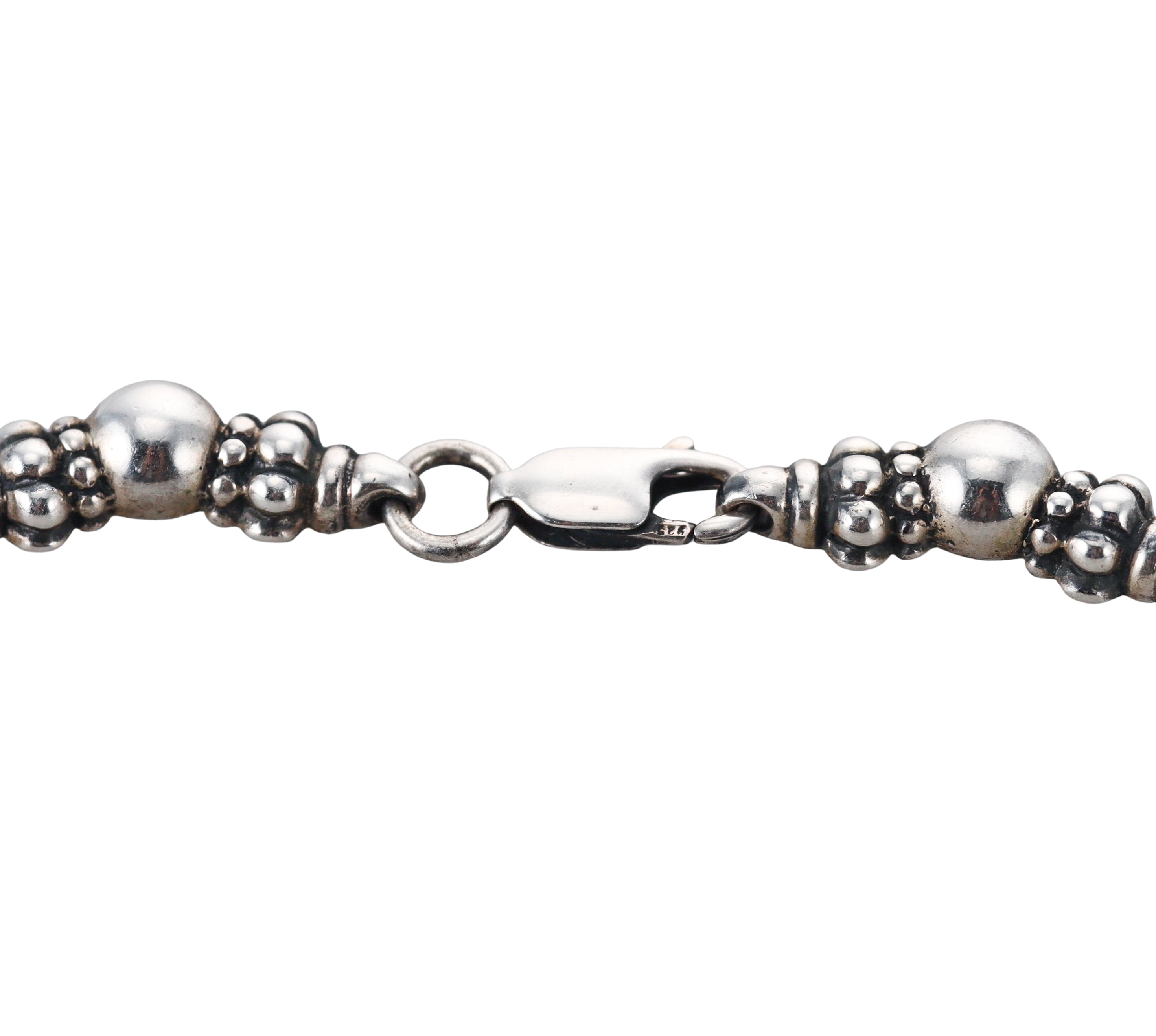 Lagos Caviar 18k Gold Silver Pearl Necklace