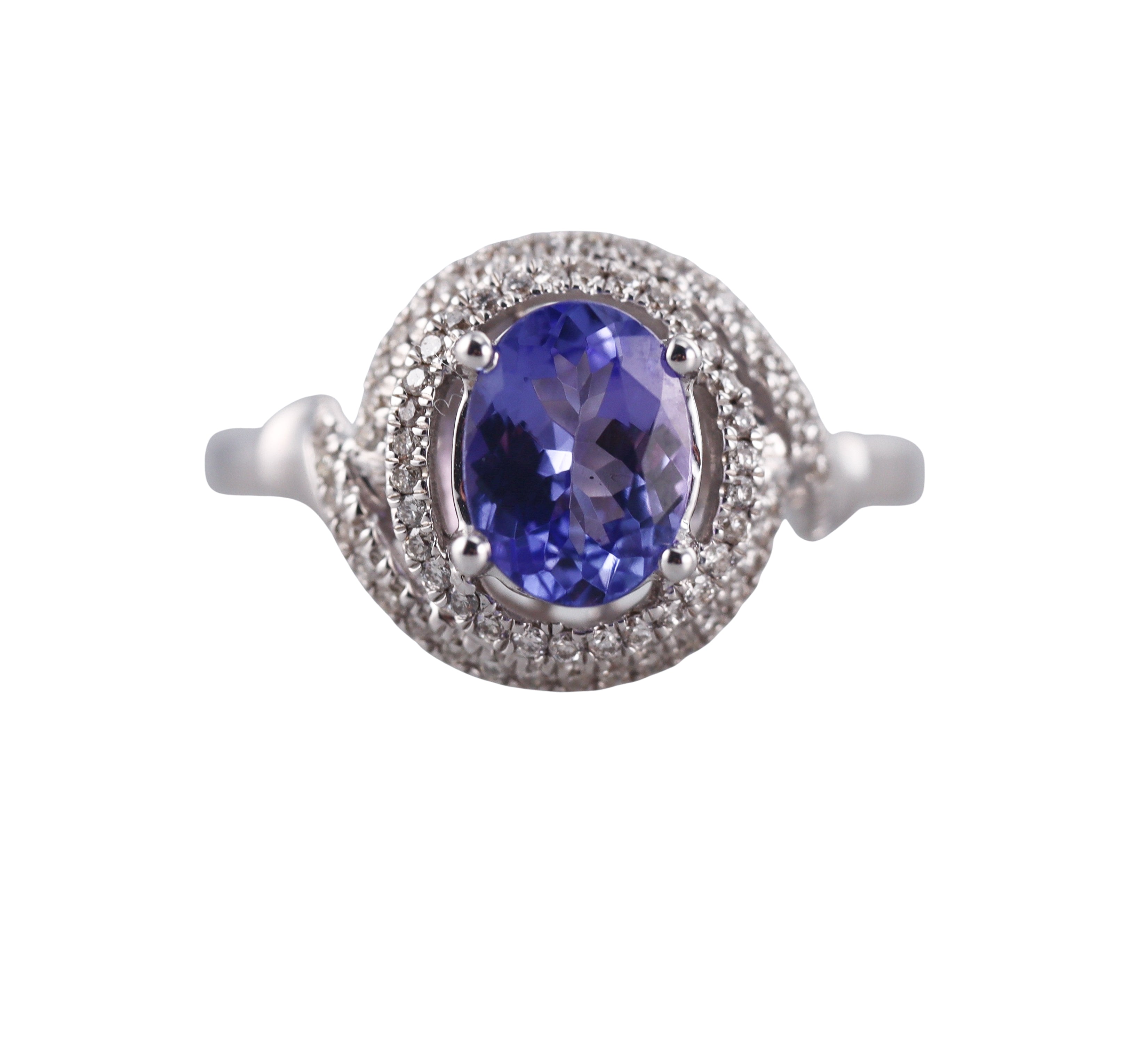 Kallati White Gold Tanzanite Diamond Ring
