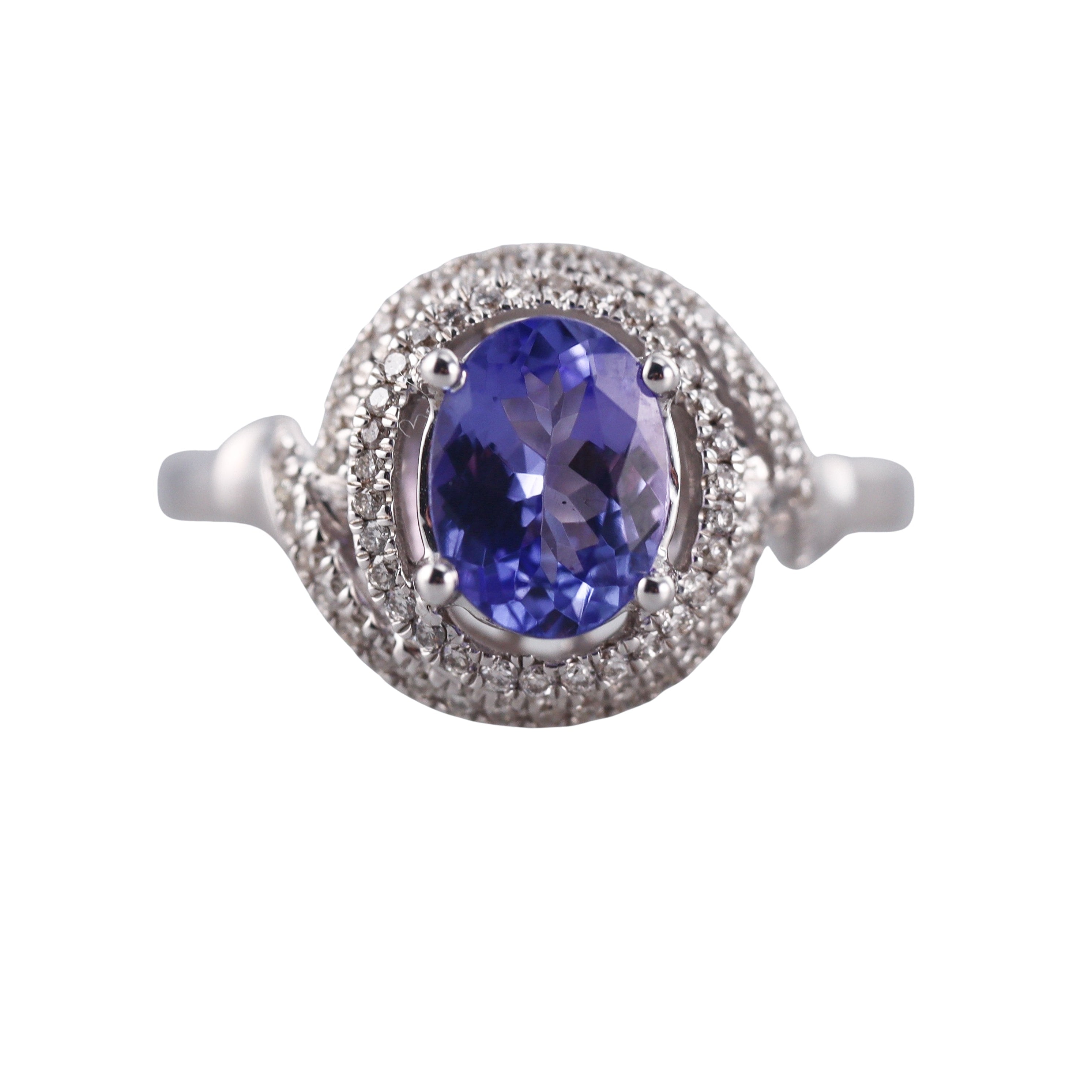 Kallati White Gold Tanzanite Diamond Ring