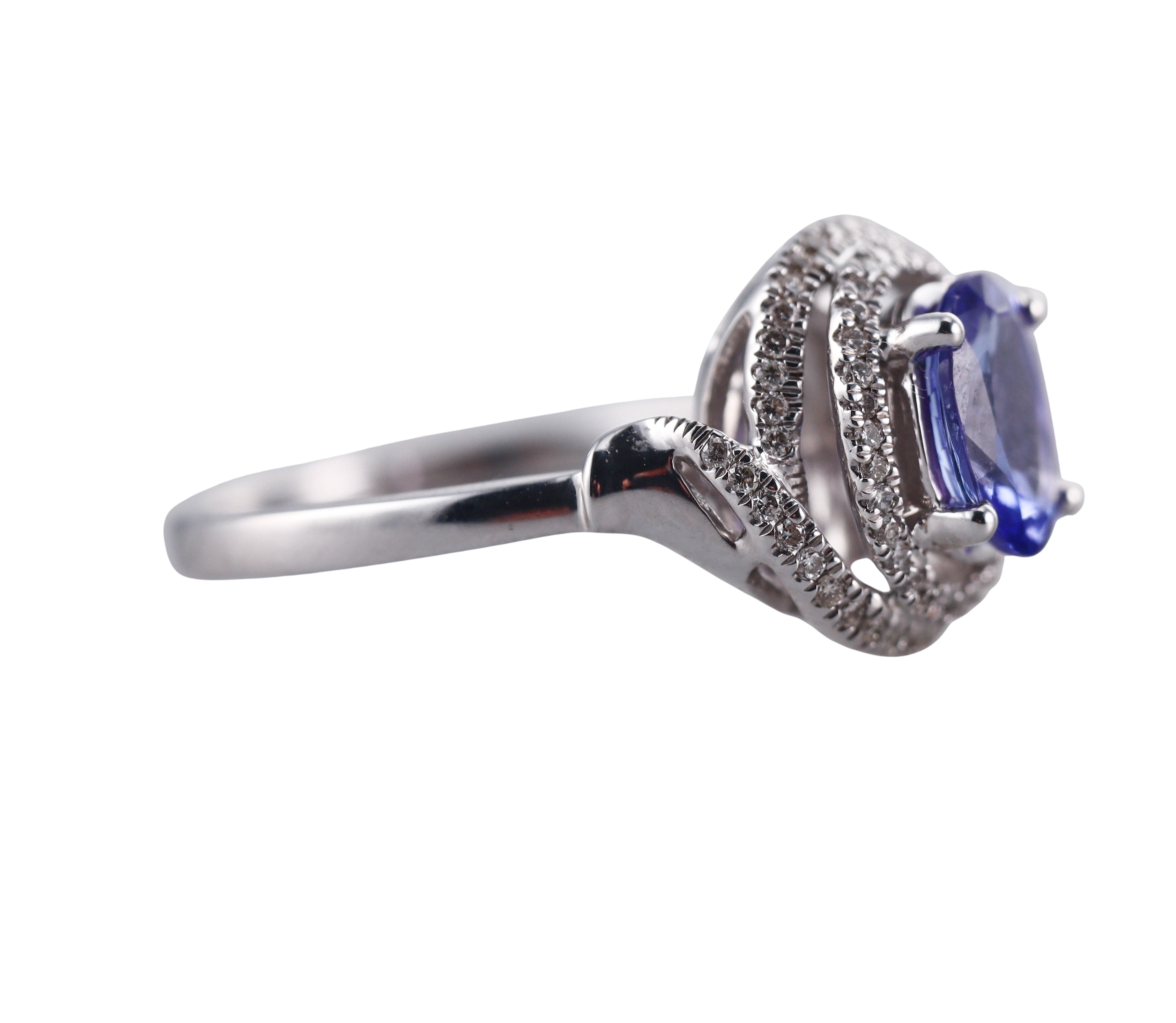 Kallati White Gold Tanzanite Diamond Ring
