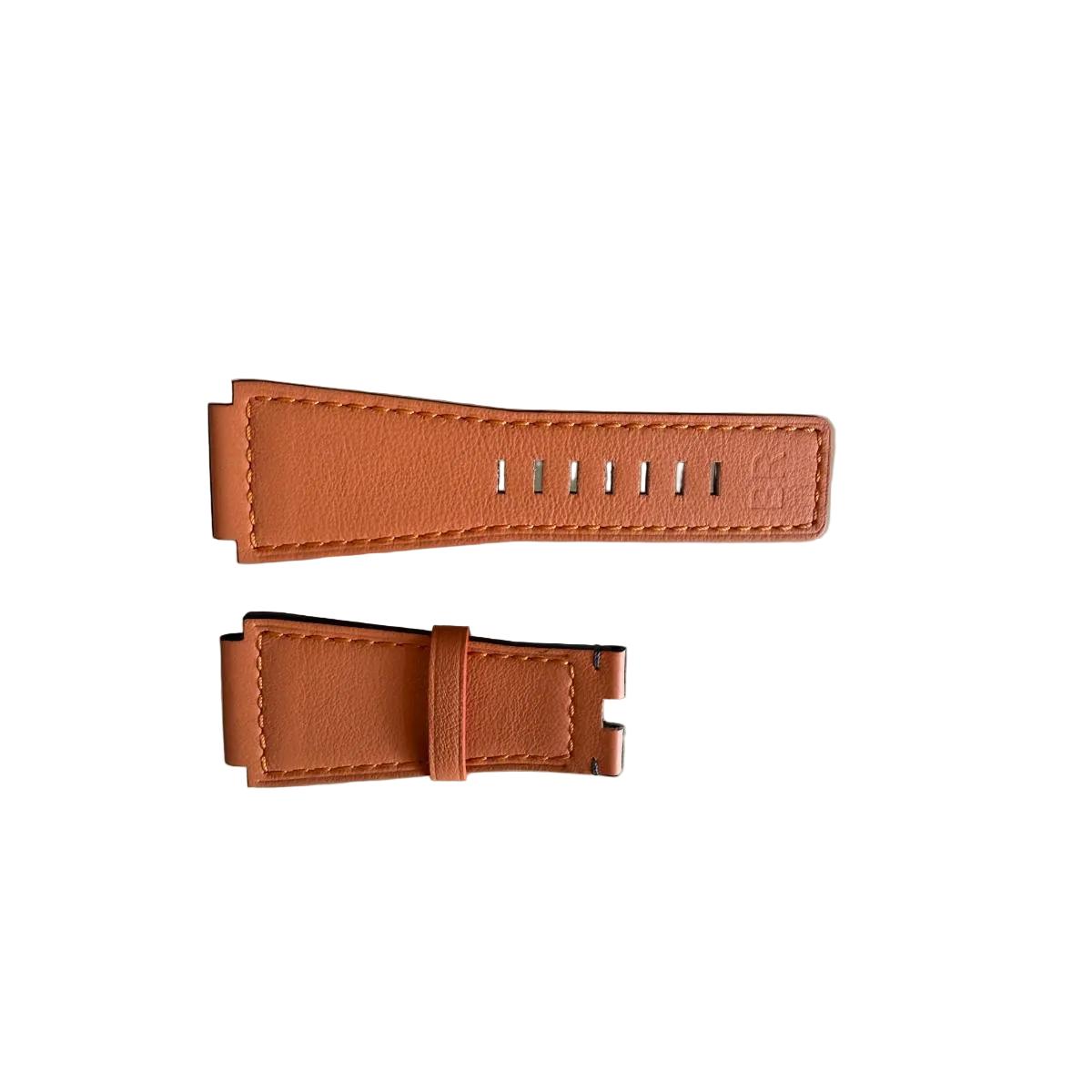 Authentic Bell & Ross Gray/Orange Reversible Leather Watch Strap Band 32mm