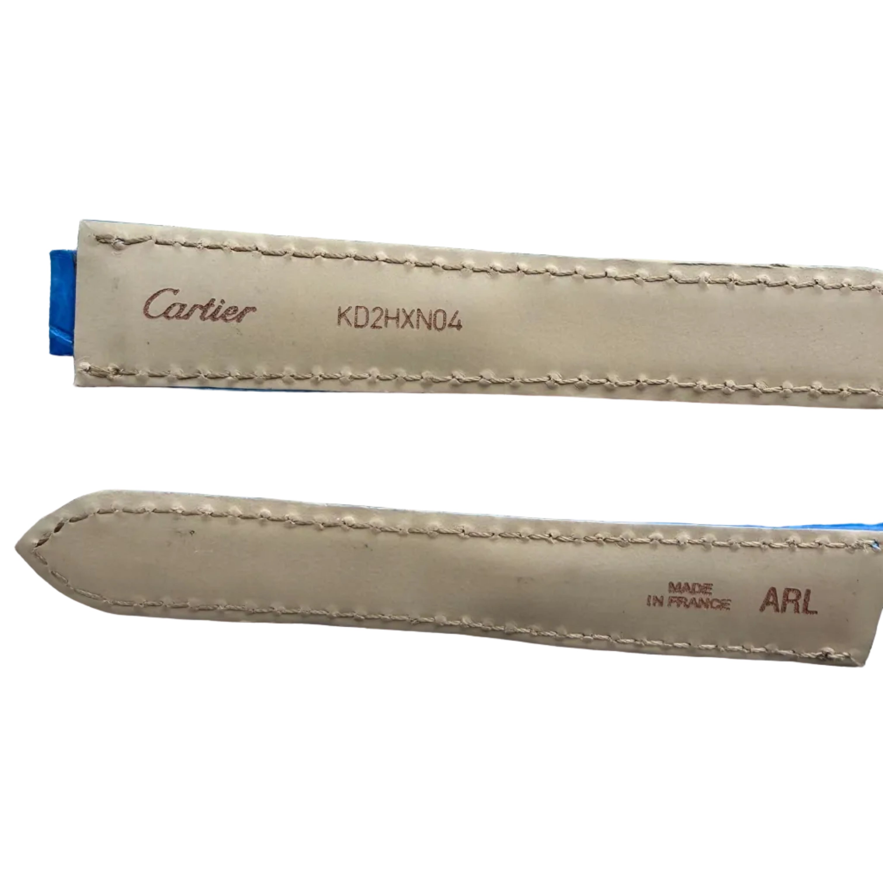 Authentic Cartier Balloon Bleu Blue Alligator Watch Strap Band 18mm KD2HXN04