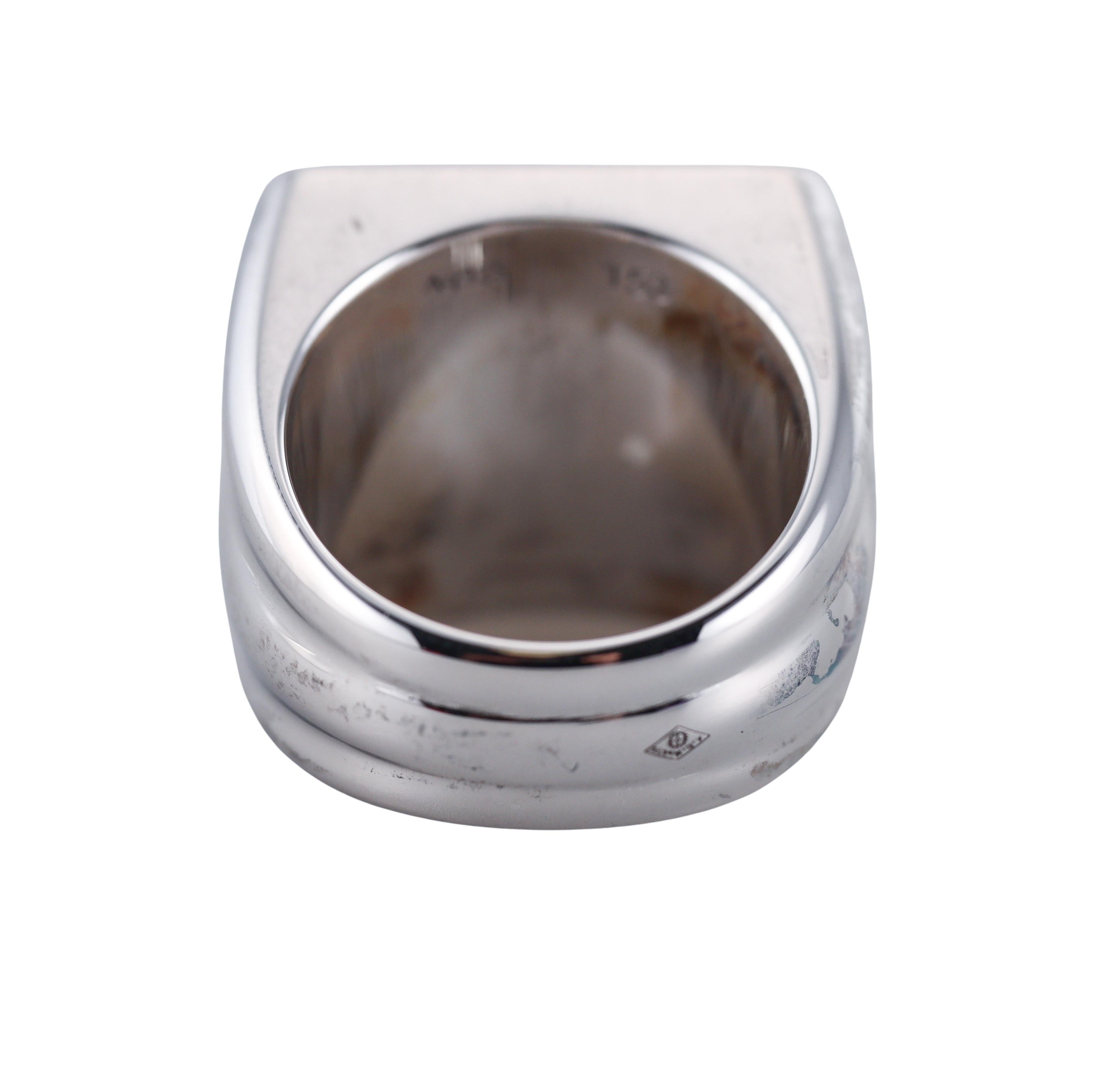 Baccarat Sterling Silver Louxor Red Crystal Ring 2808048