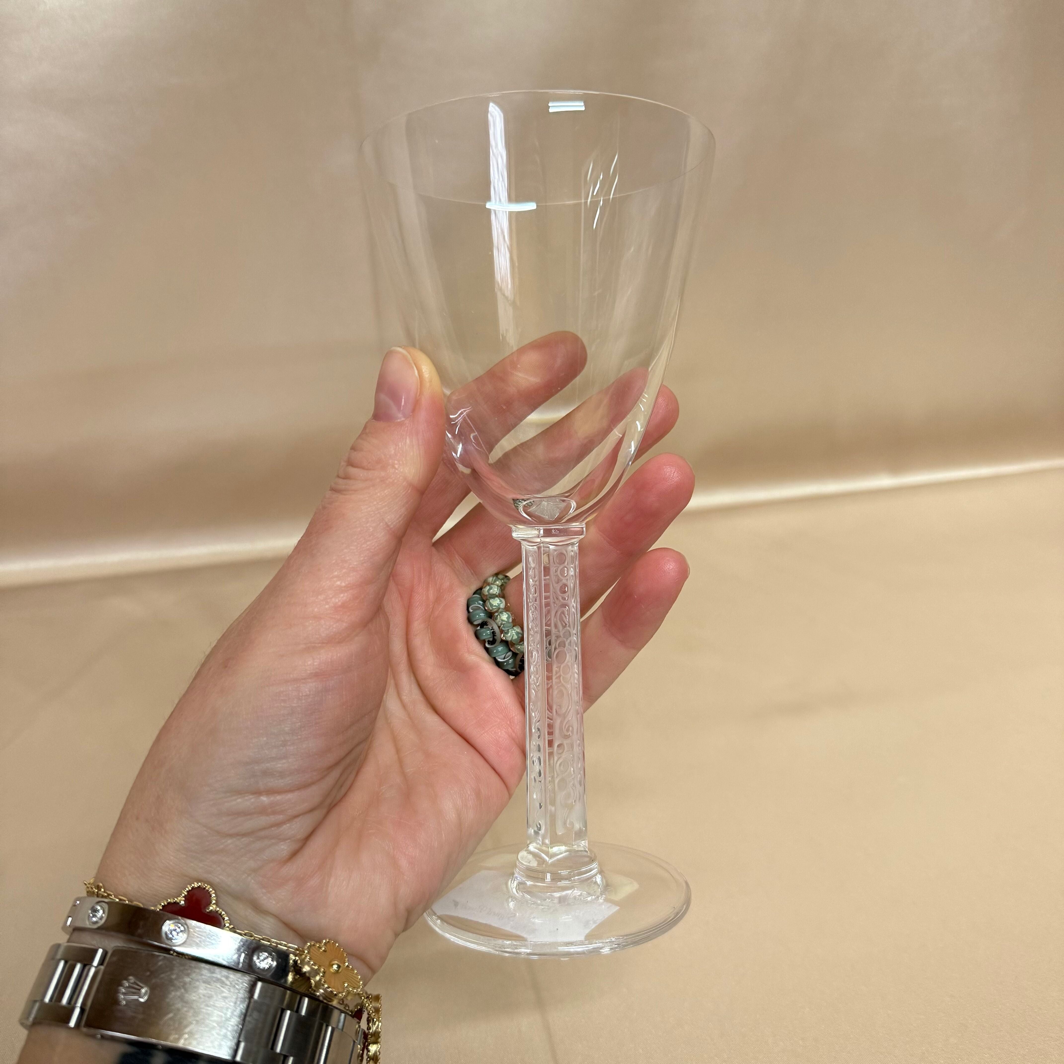 Lalique Crystal Phalsbourg Claret Wine Glass