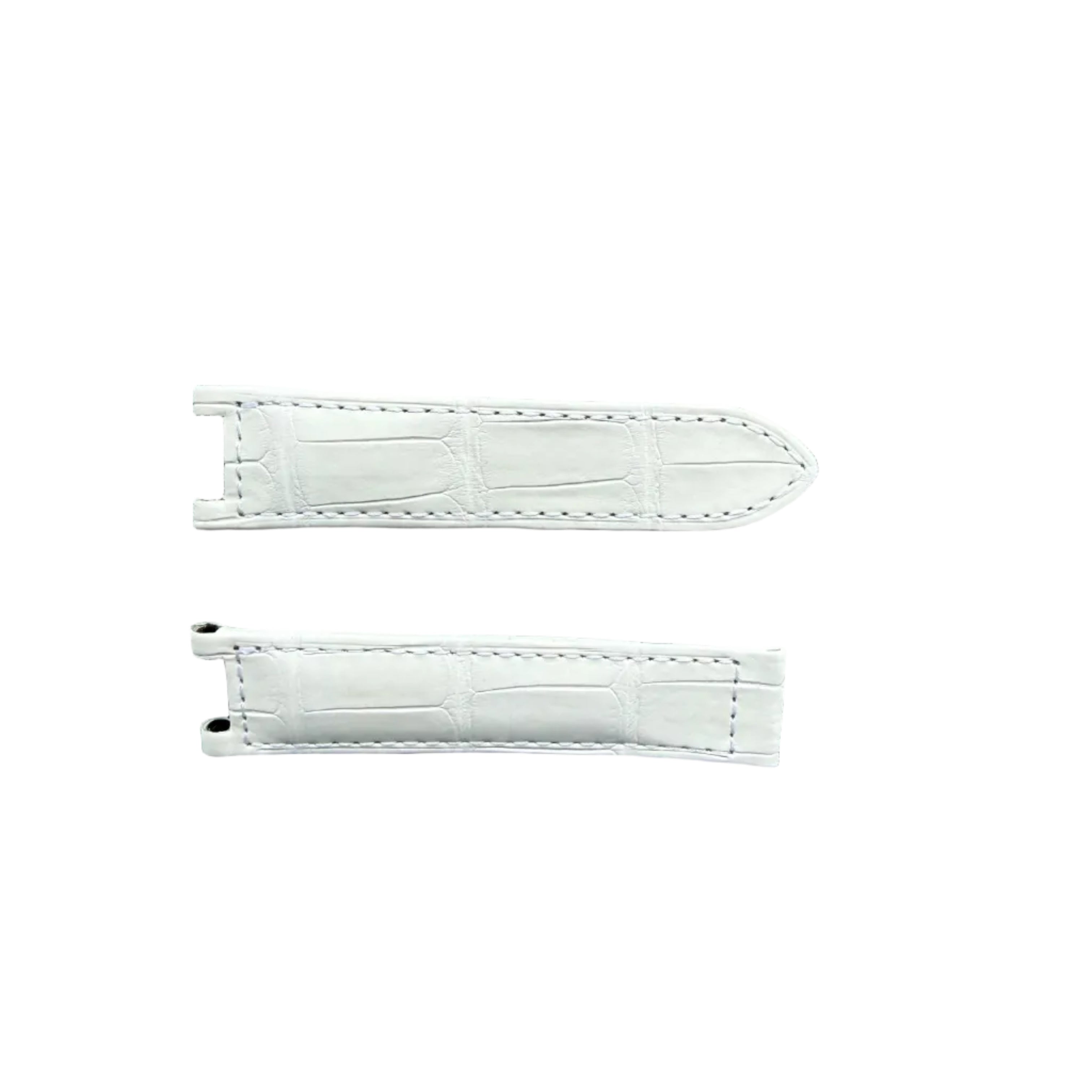 Authentic Cartier Pasha White Alligator Watch Strap Band 19mm KD22DK63-S06