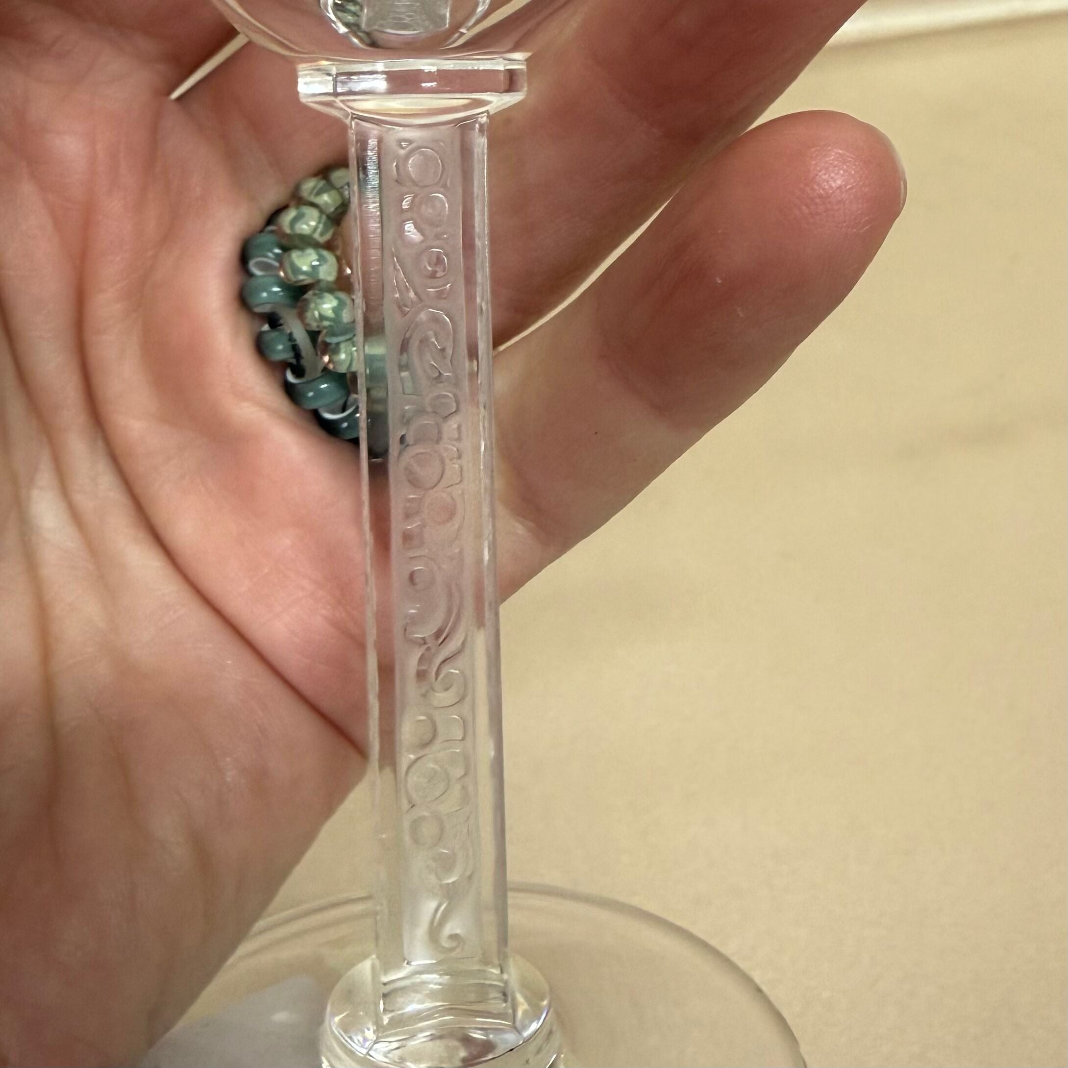 Lalique Crystal Phalsbourg Claret Wine Glass