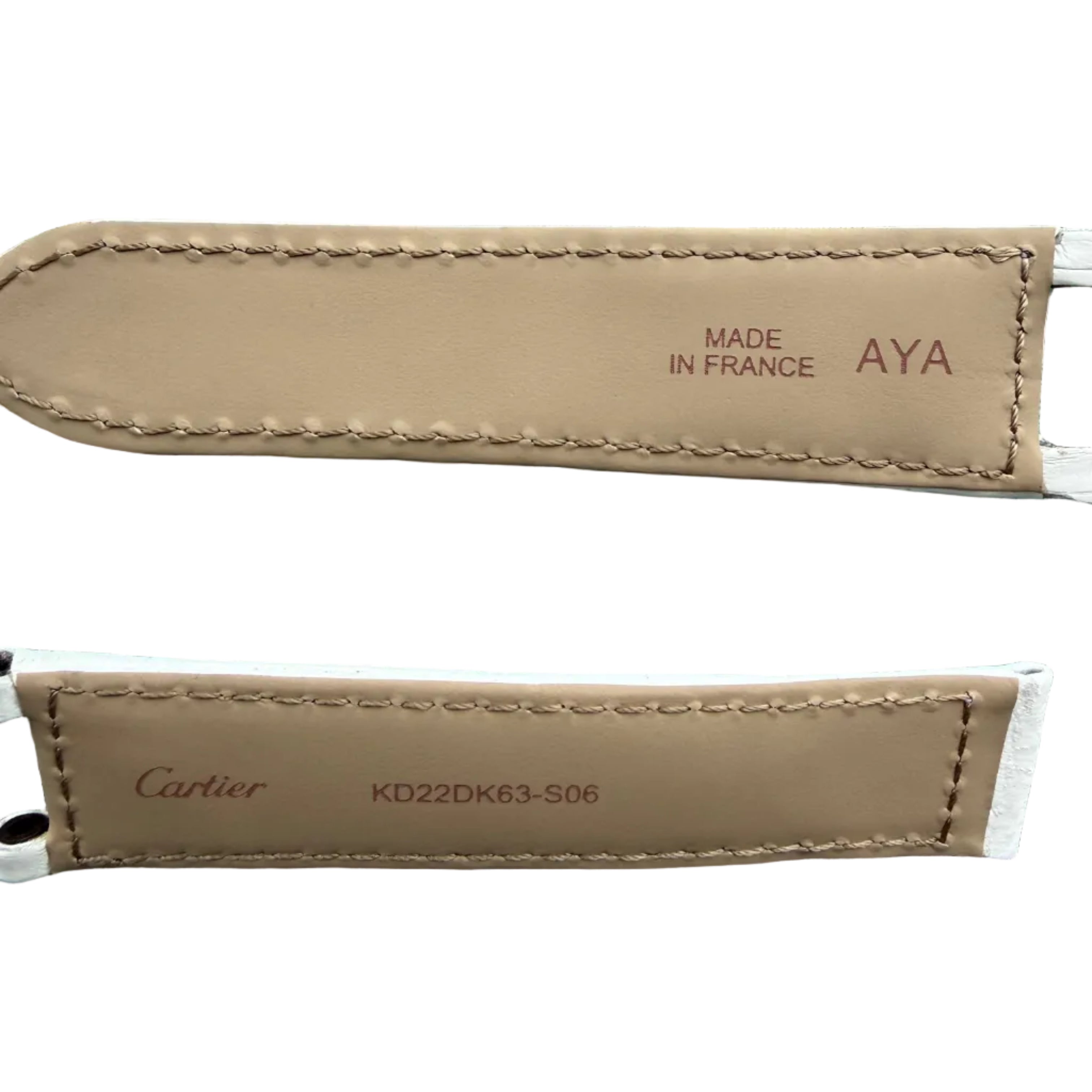 Authentic Cartier Pasha White Alligator Watch Strap Band 19mm KD22DK63-S06