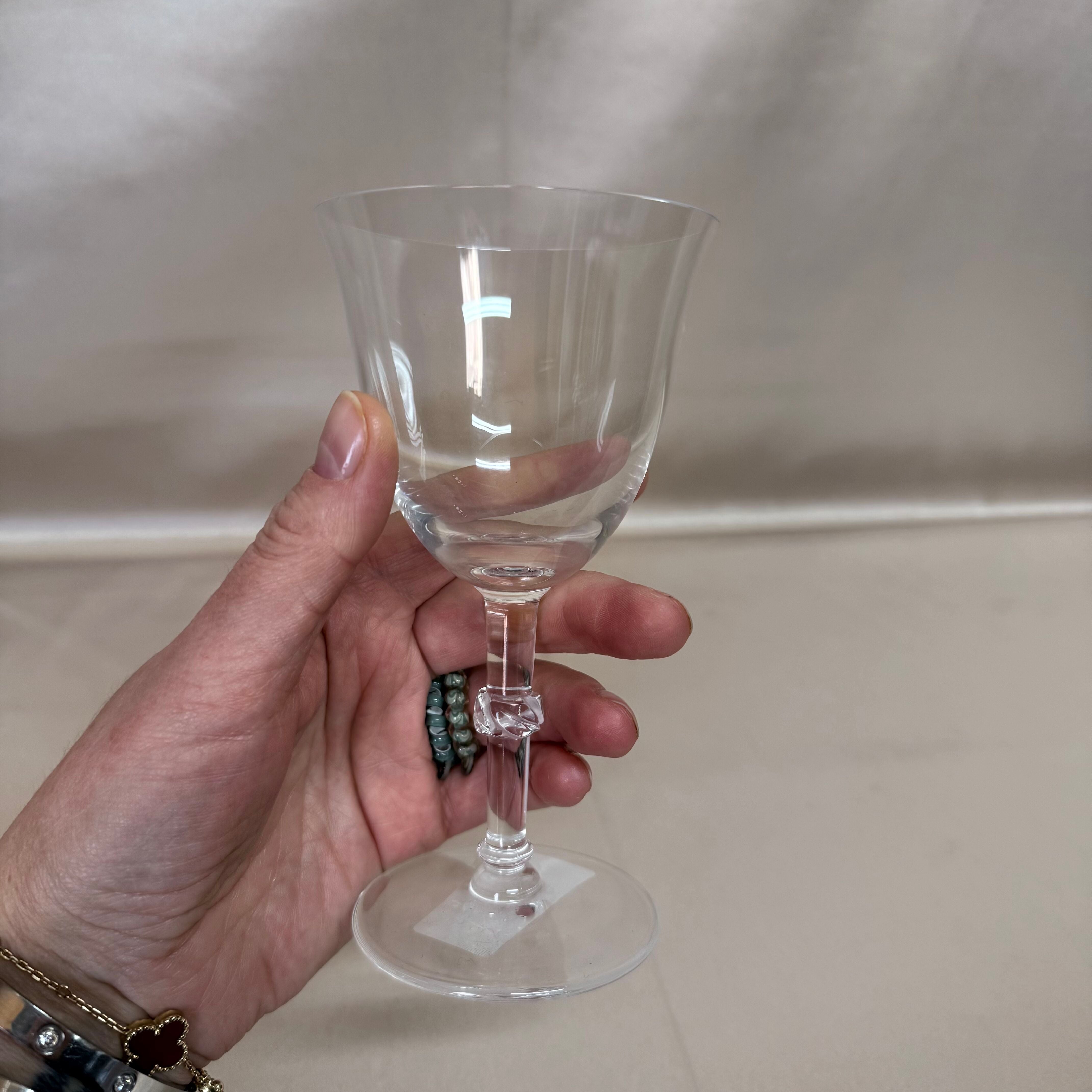Lalique Crystal Beaugency Burgundy Wine Glass