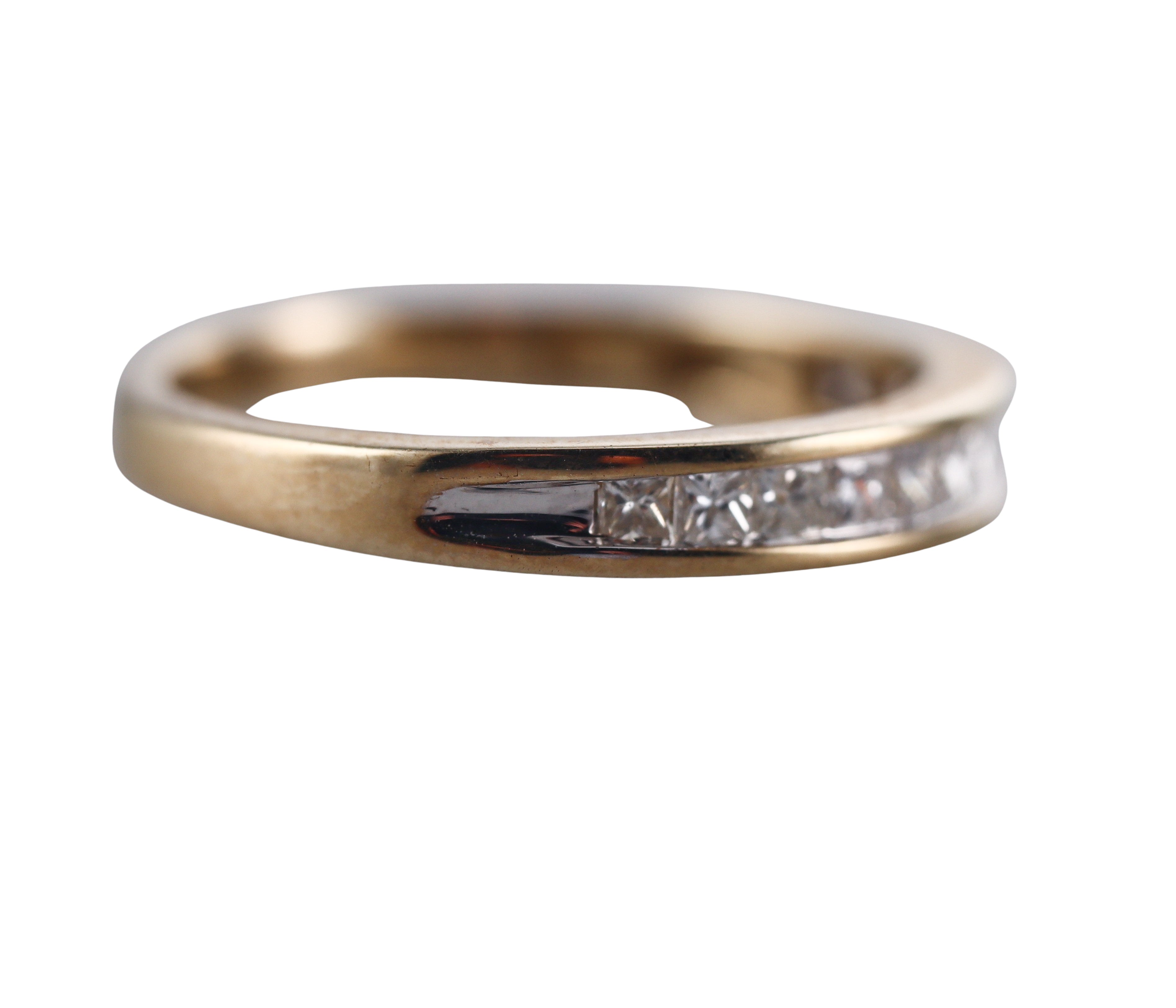 Kallati Yellow Gold Diamond Wedding Band Ring
