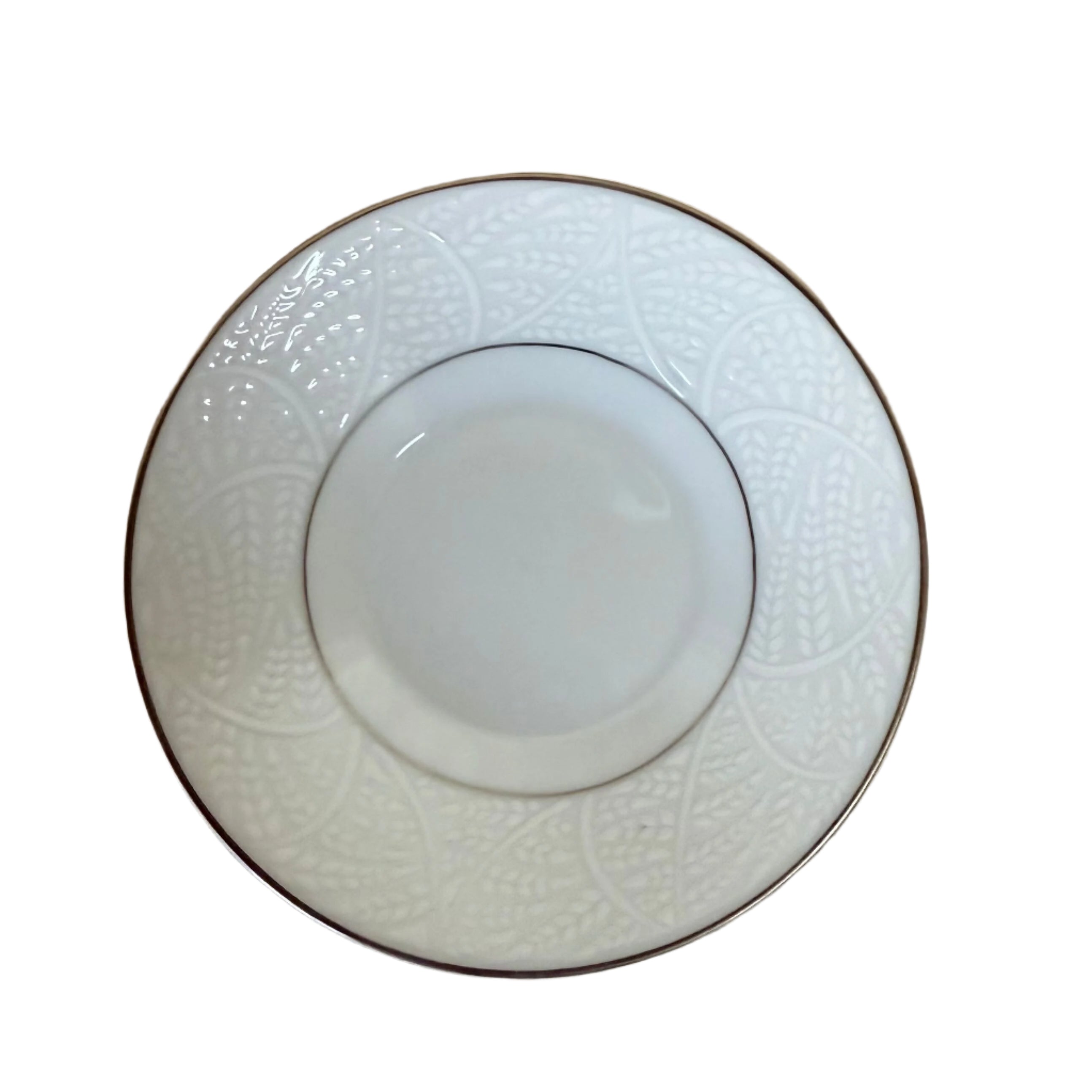 Lalique Damasse Limoges Platine Espresso Cup & Saucer