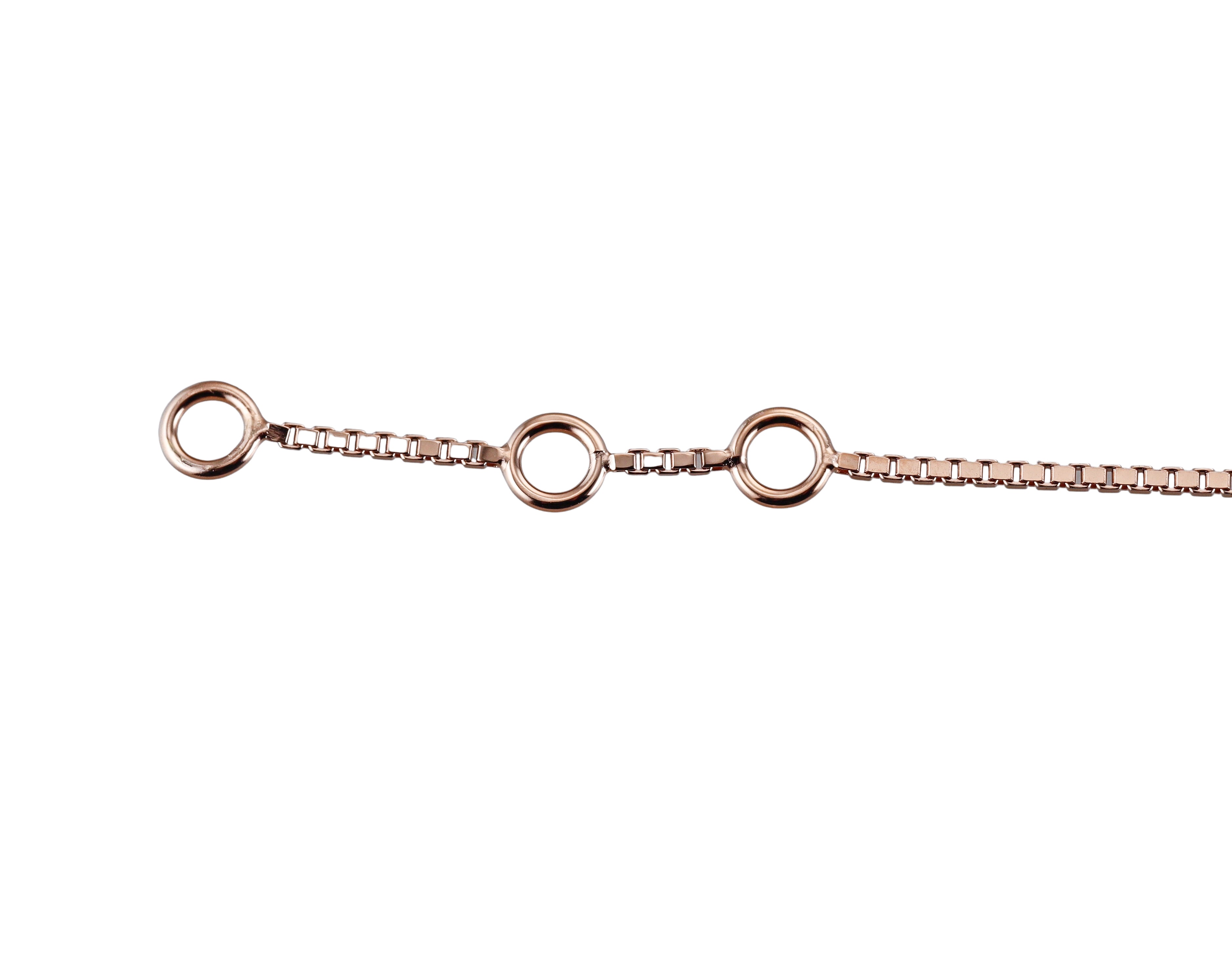 Baccarat 18k Rose Gold Vermeil Sterling Silver Crystal Heart Chain Bracelet 2812905