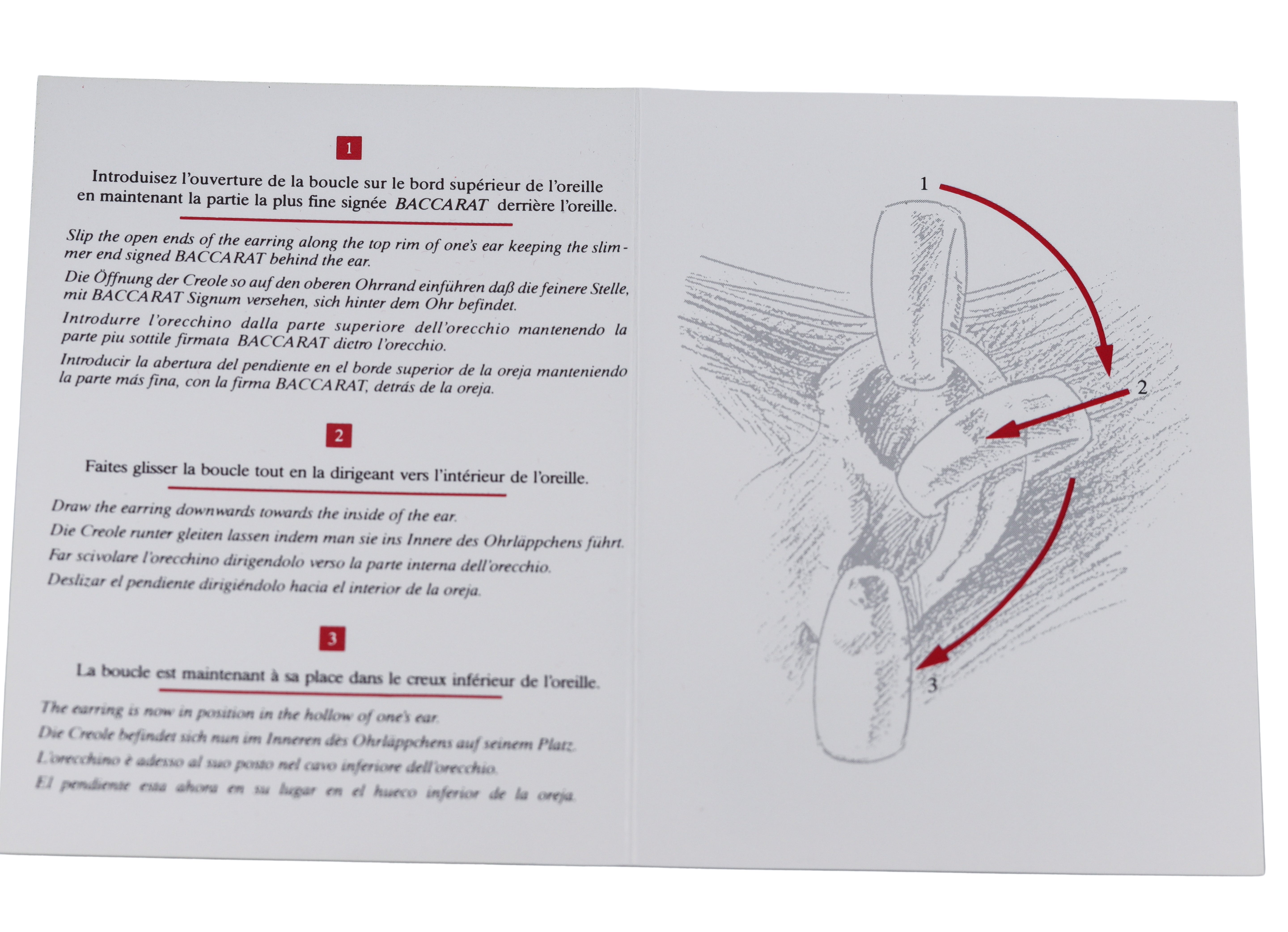 Baccarat Light Blue Crystal  Earrings 1894404