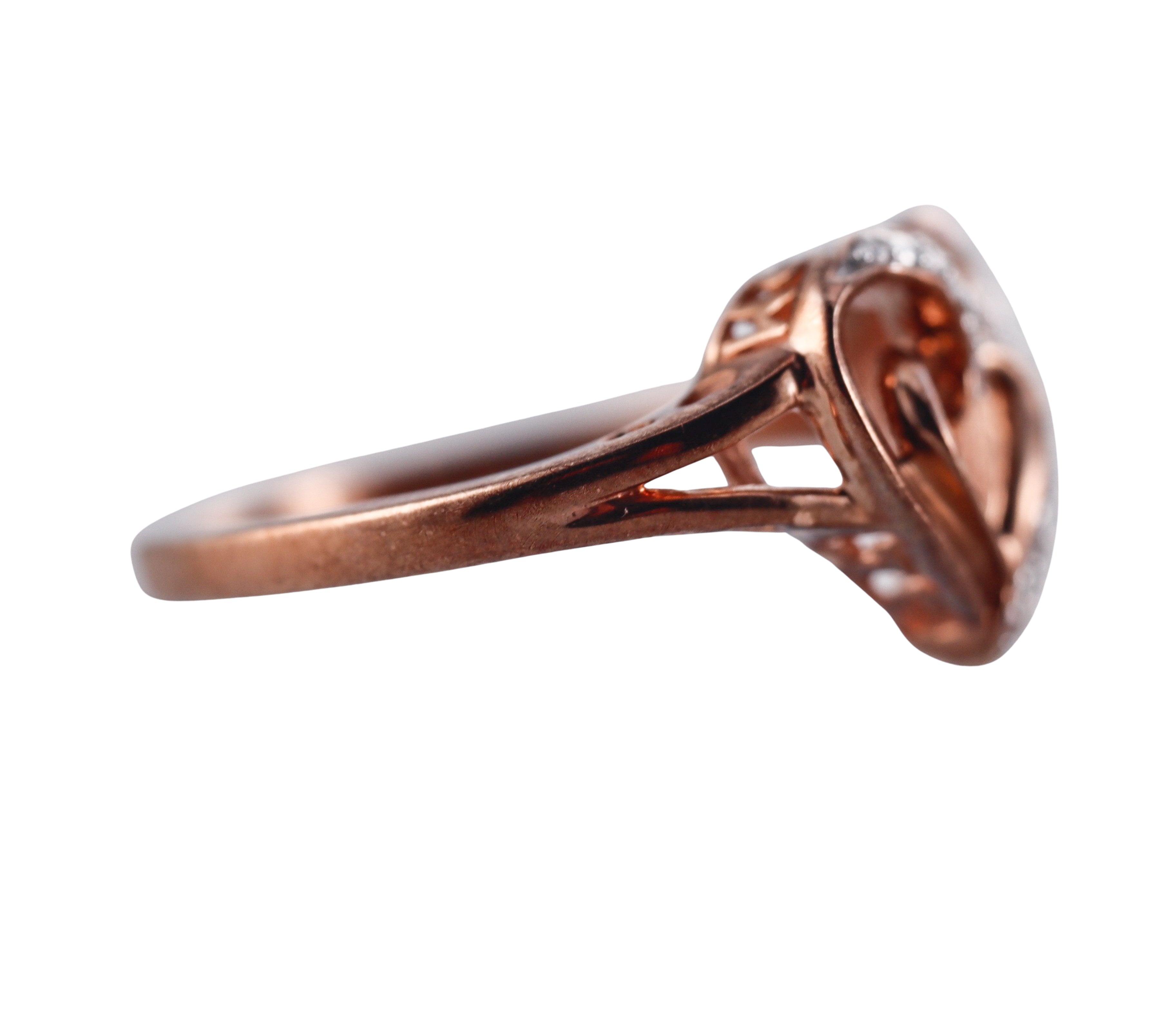 Kallati Rose Gold Diamond Heart Ring