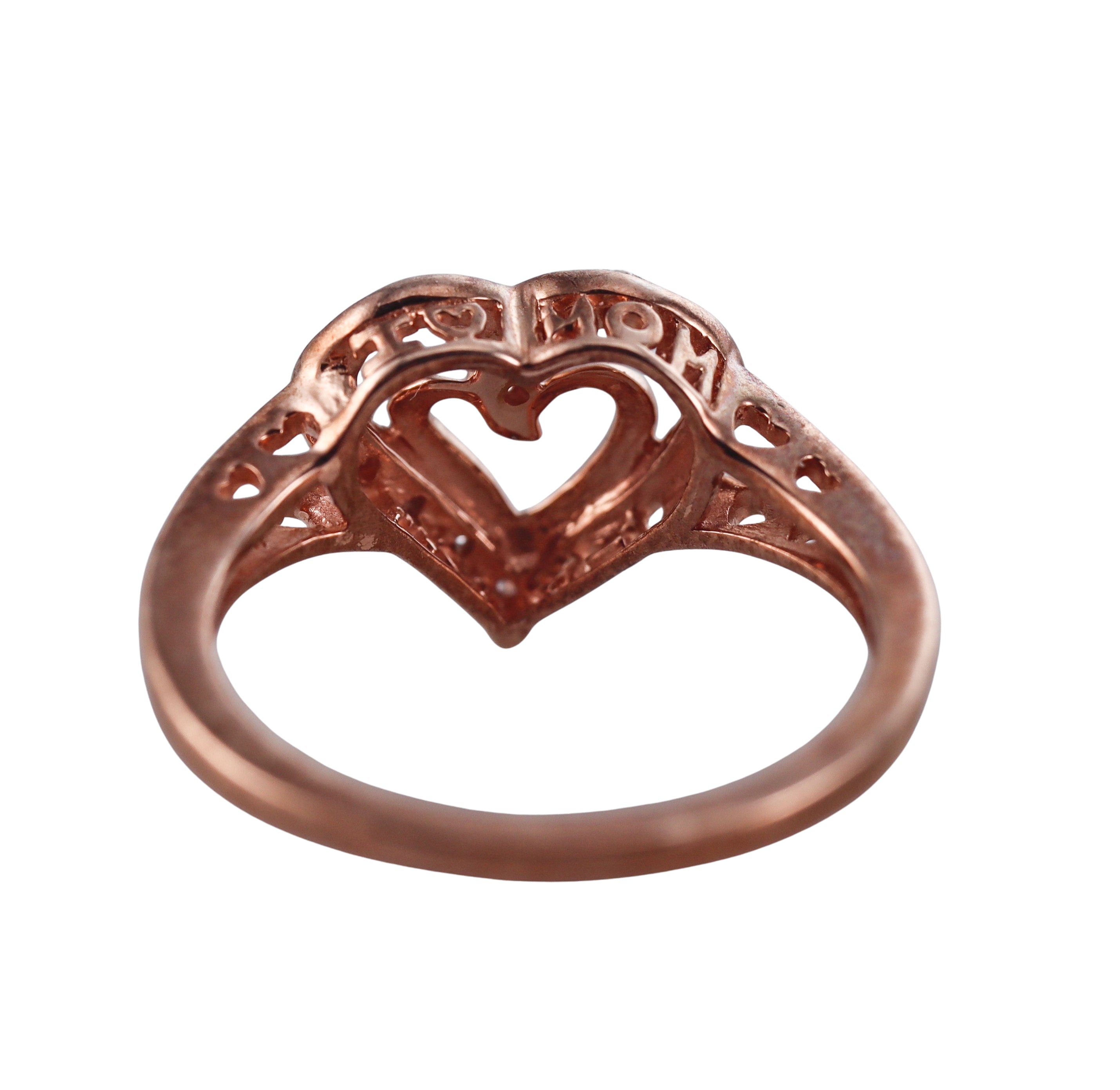 Kallati Rose Gold Diamond Heart Ring