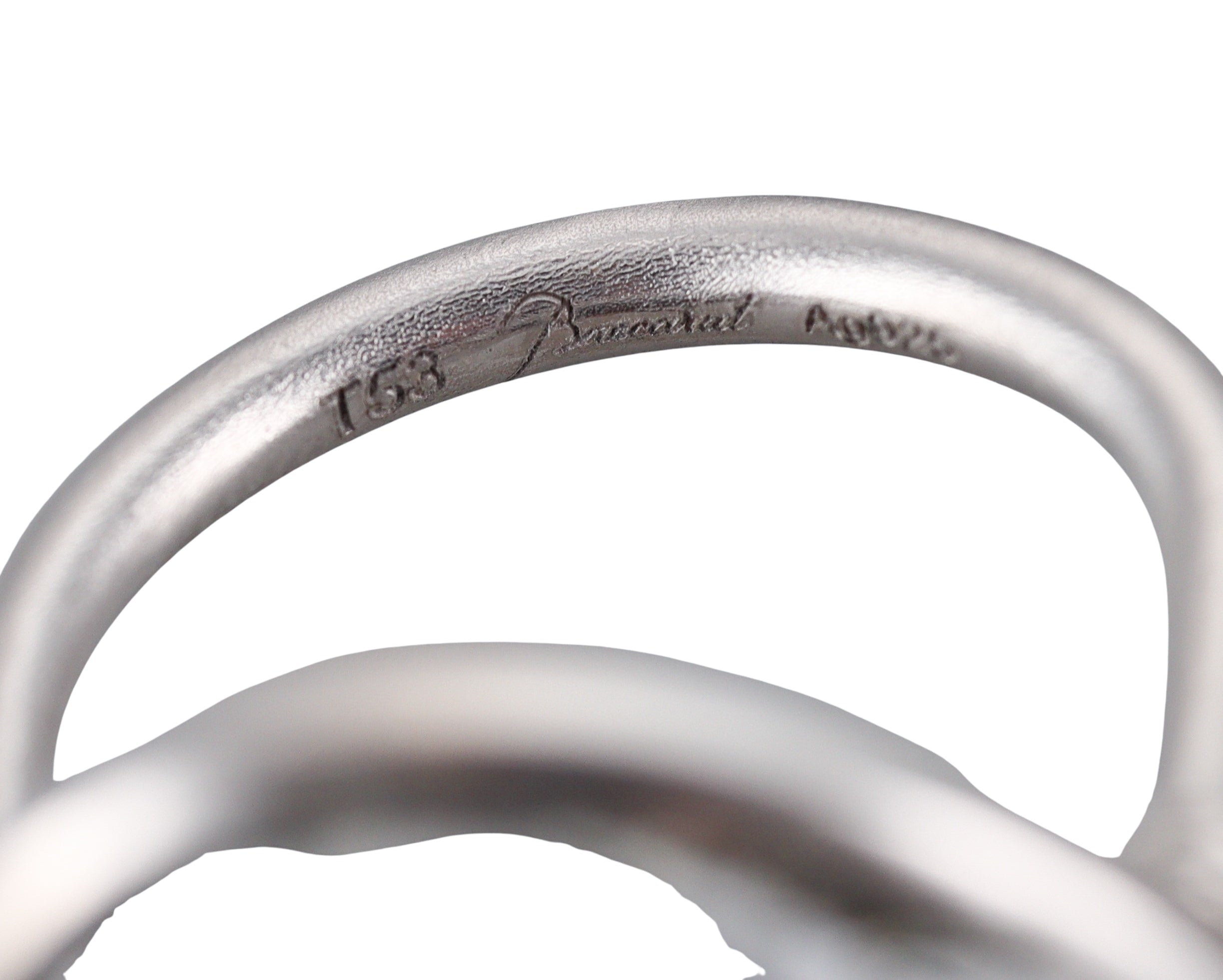 Baccarat Marie Helene de Taillac Sterling Silver Pear Shaped Crystal Ring 2811998