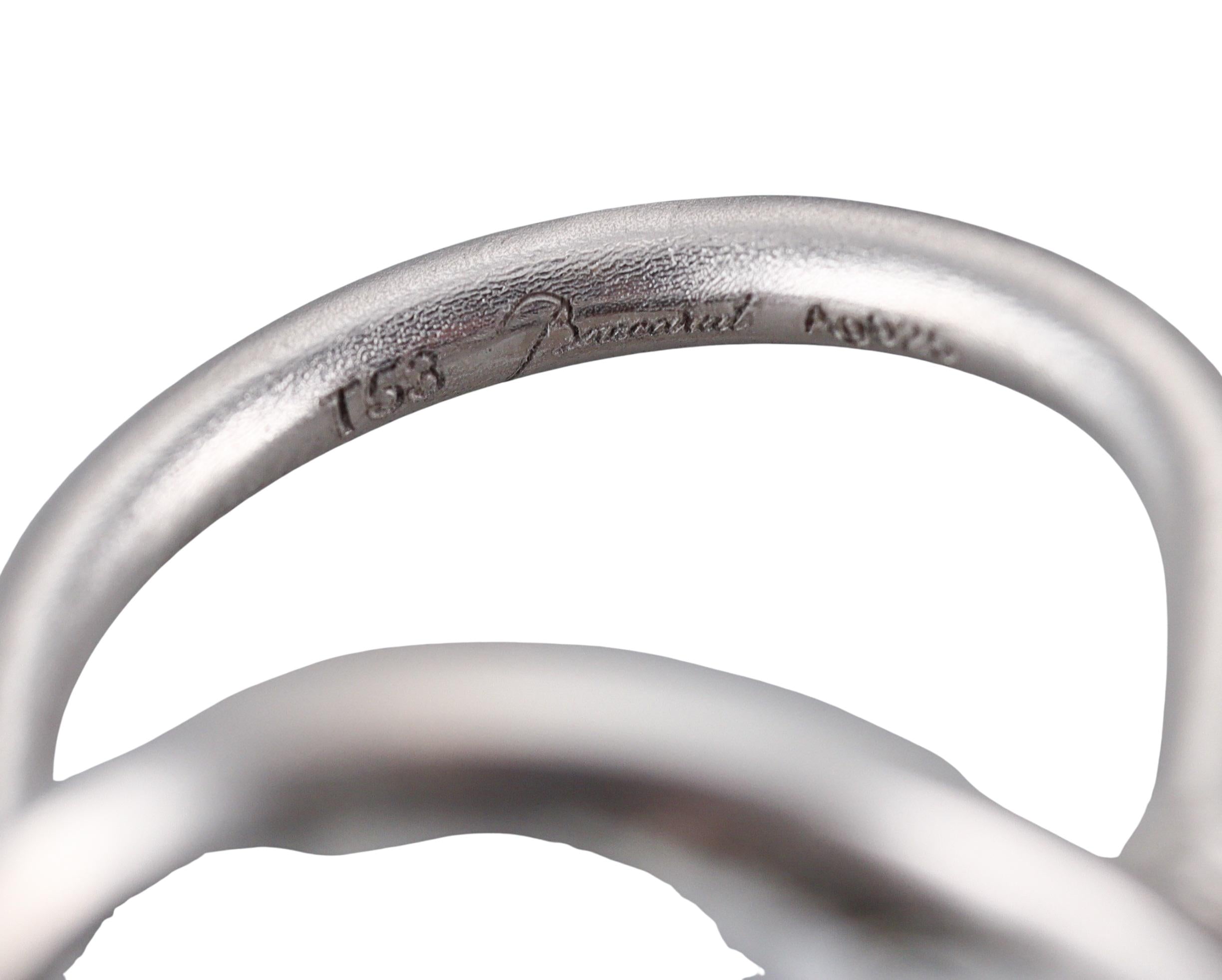 Baccarat Marie Helene de Taillac Sterling Silver Crystal Ring 2811998