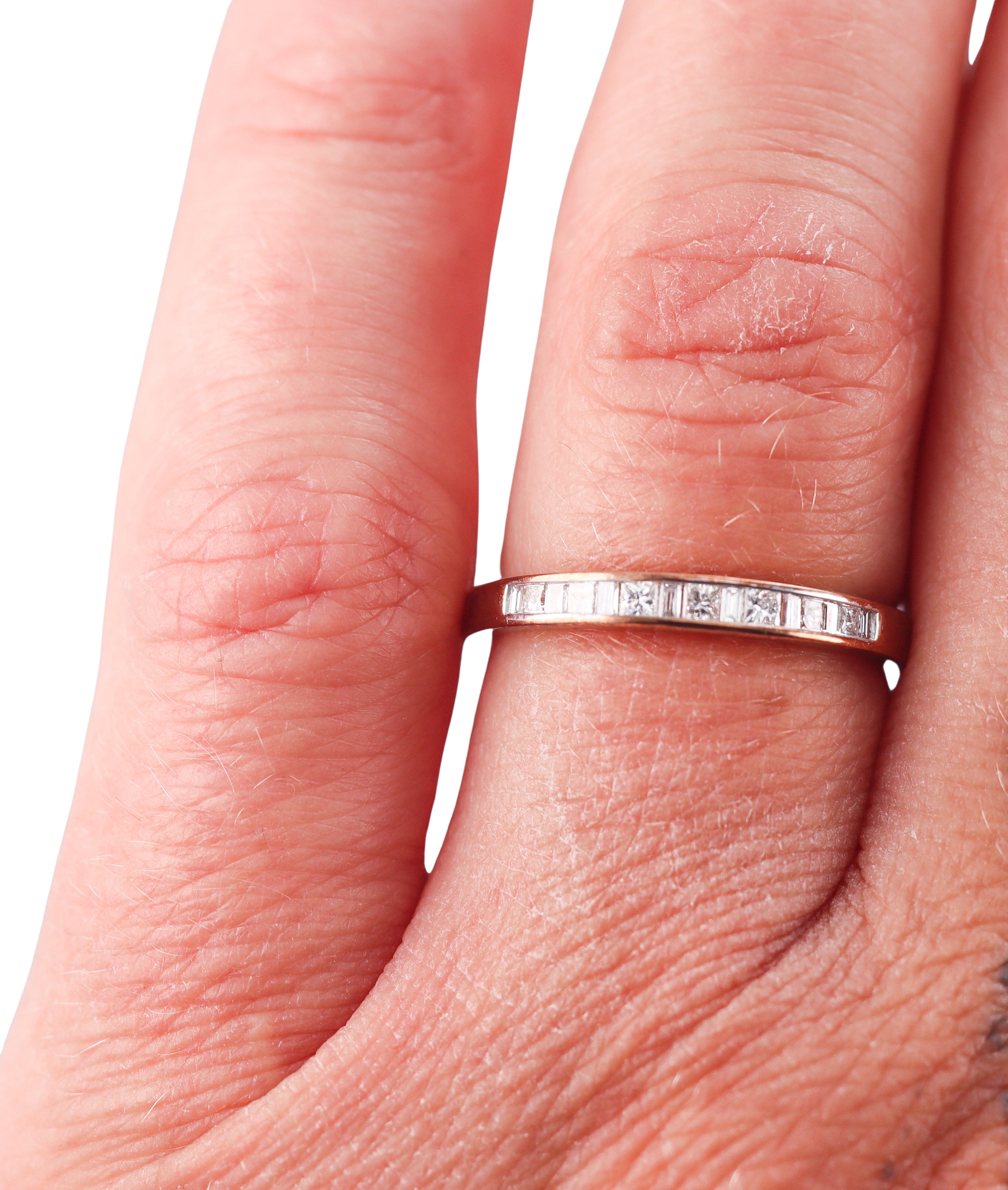 Kallati Rose Gold Diamond Band Ring