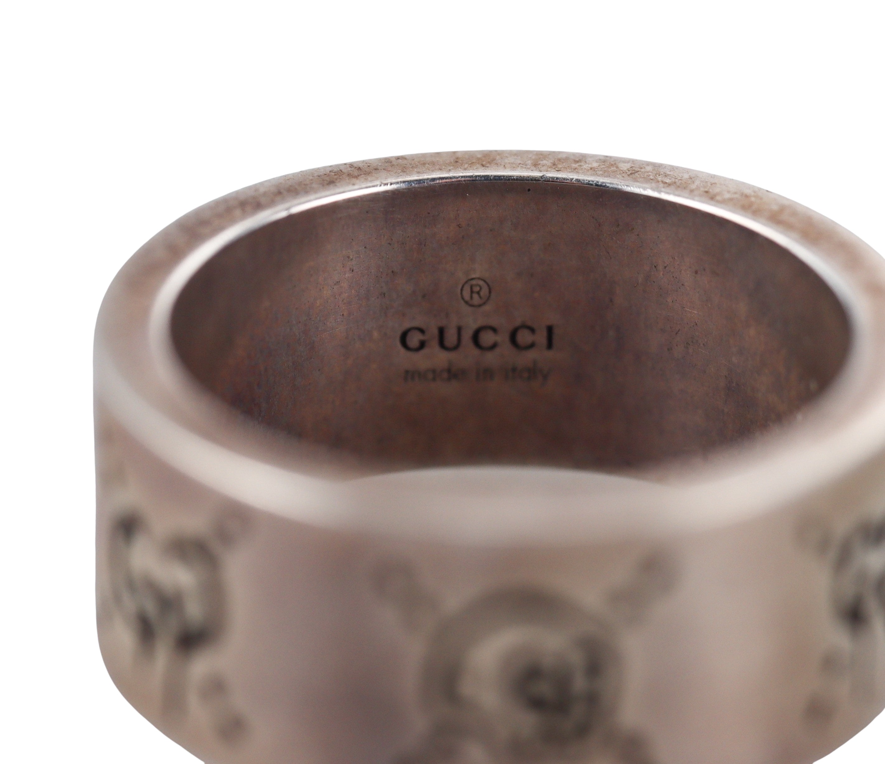 Gucci Sterling Silver Band Ring Retail $340