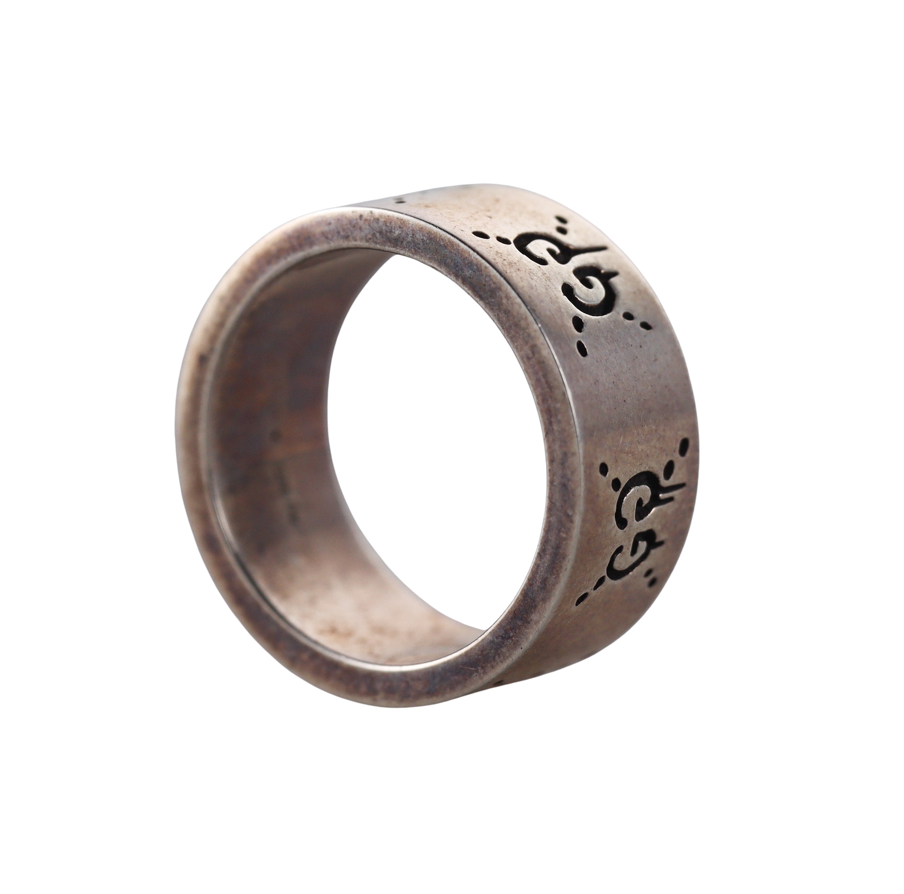Gucci Sterling Silver Band Ring Retail $340