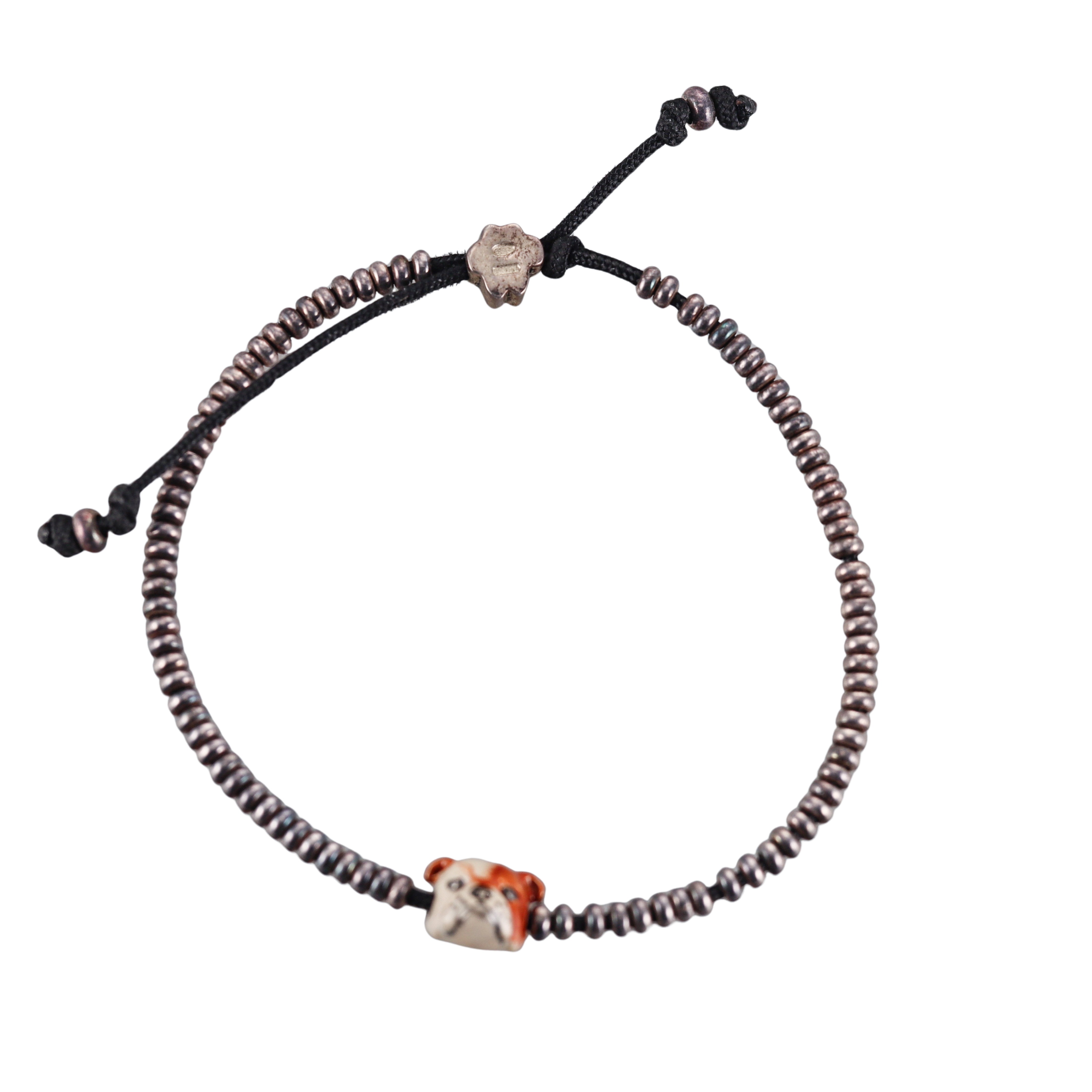 Dog Fever Sterling Silver One Charm French Bulldog Bracelet