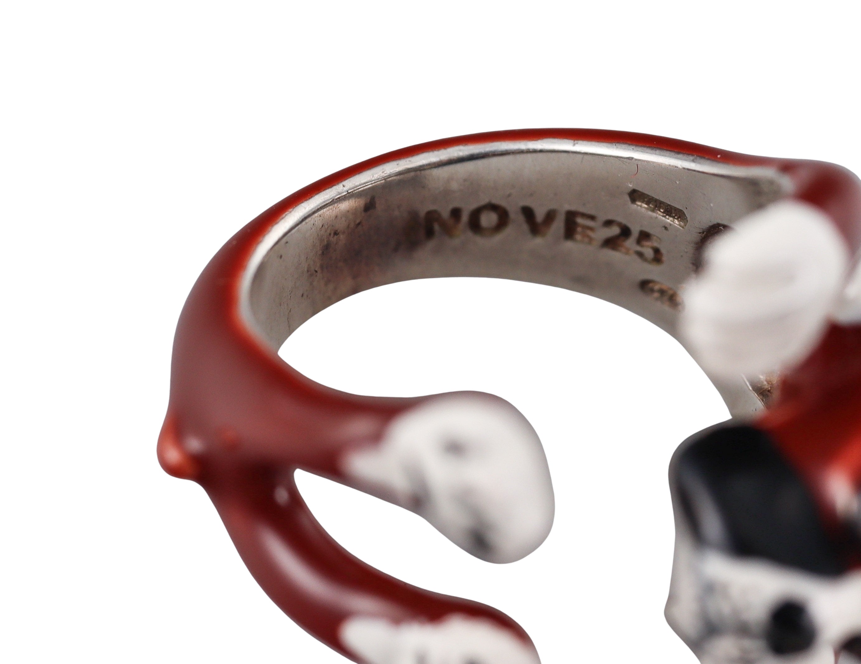 Dog Fever Enameled Sterling Silver Boxer Ring