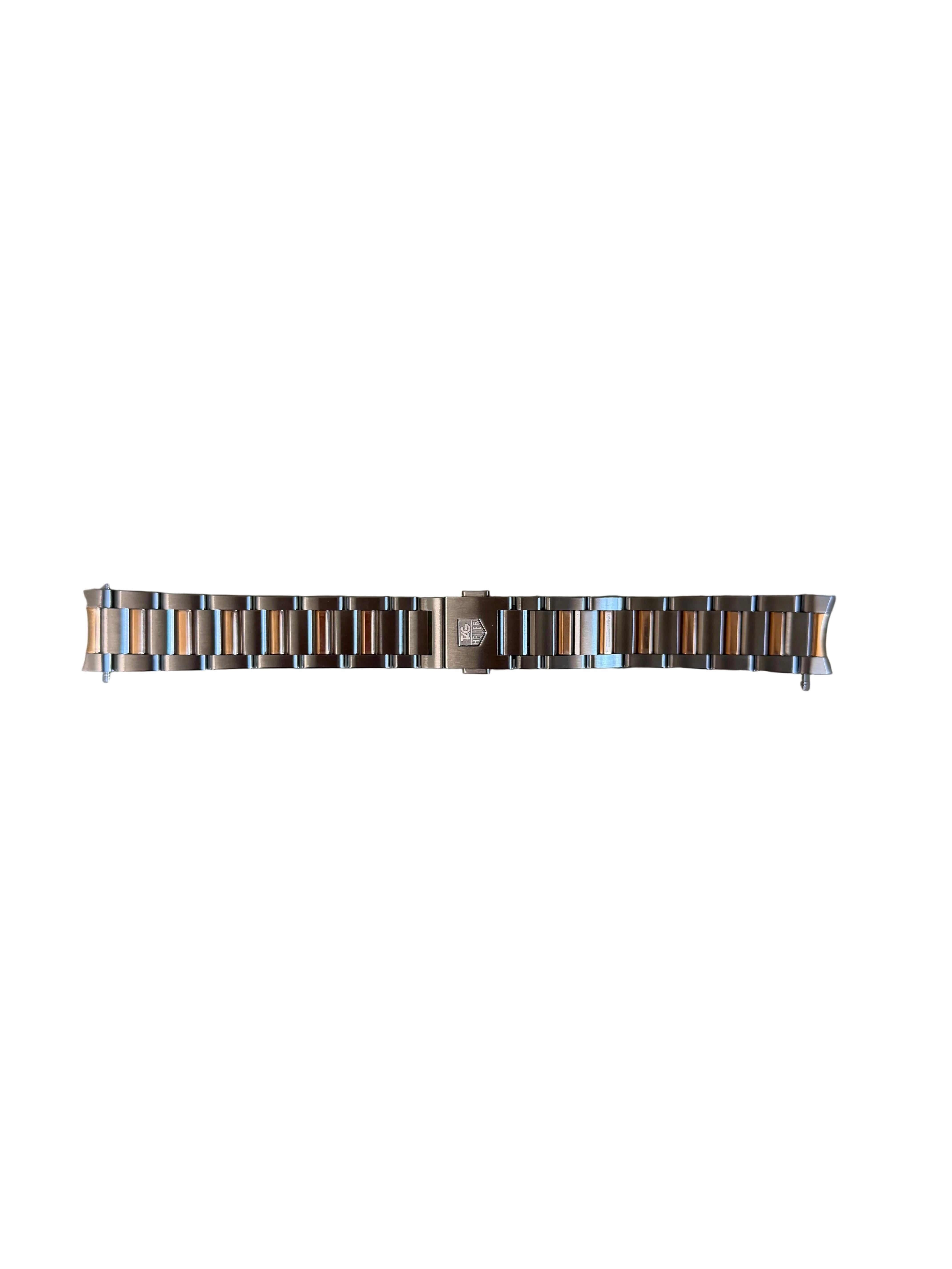 Authentic TAG Heuer Carrera Calibre 5 Steel Gold Watch Bracelet 19mm BD0784