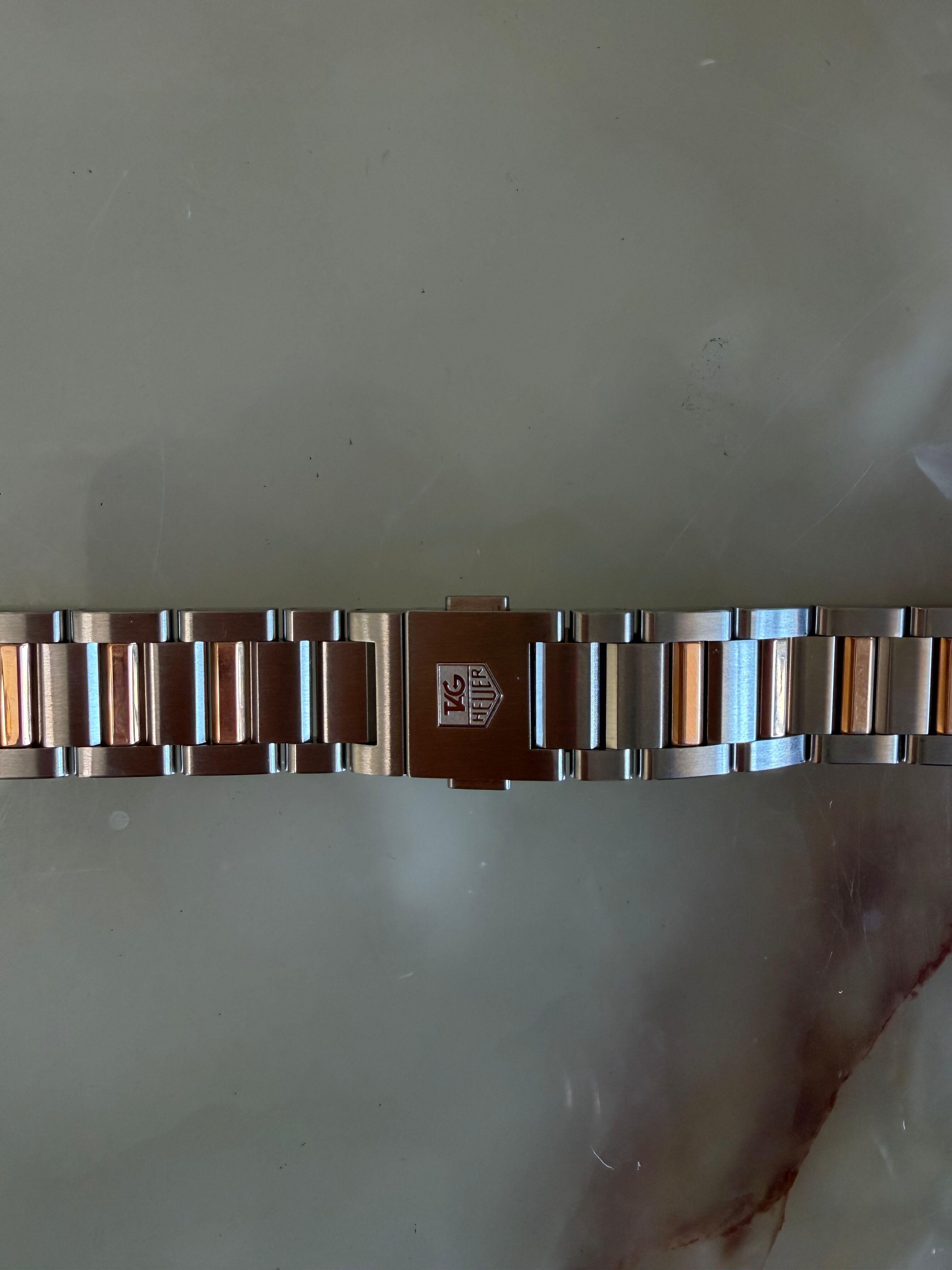 Authentic TAG Heuer Carrera Calibre 5 Steel Gold Watch Bracelet 19mm BD0784