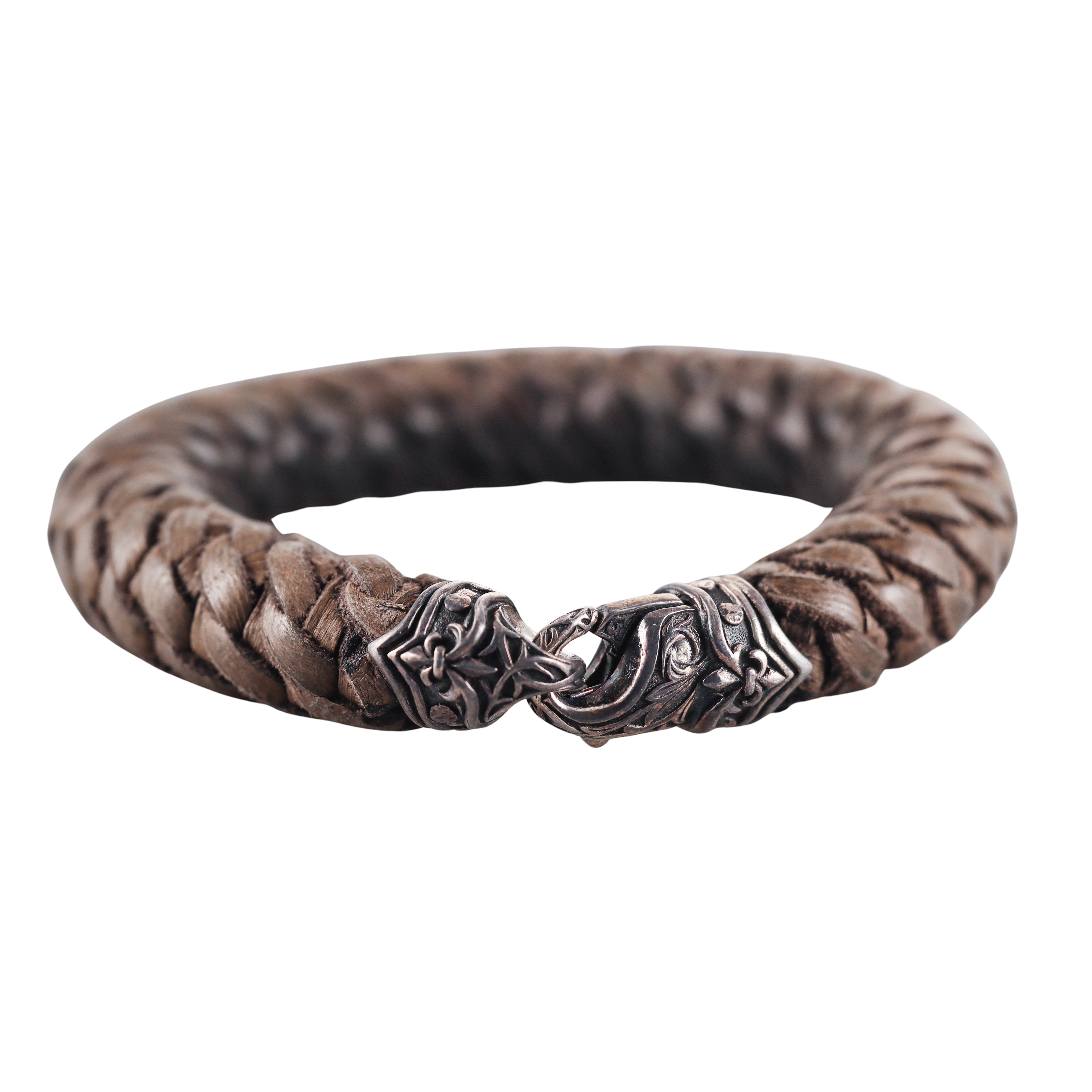 Scott Kay Sterling Silver Leather Bracelet
