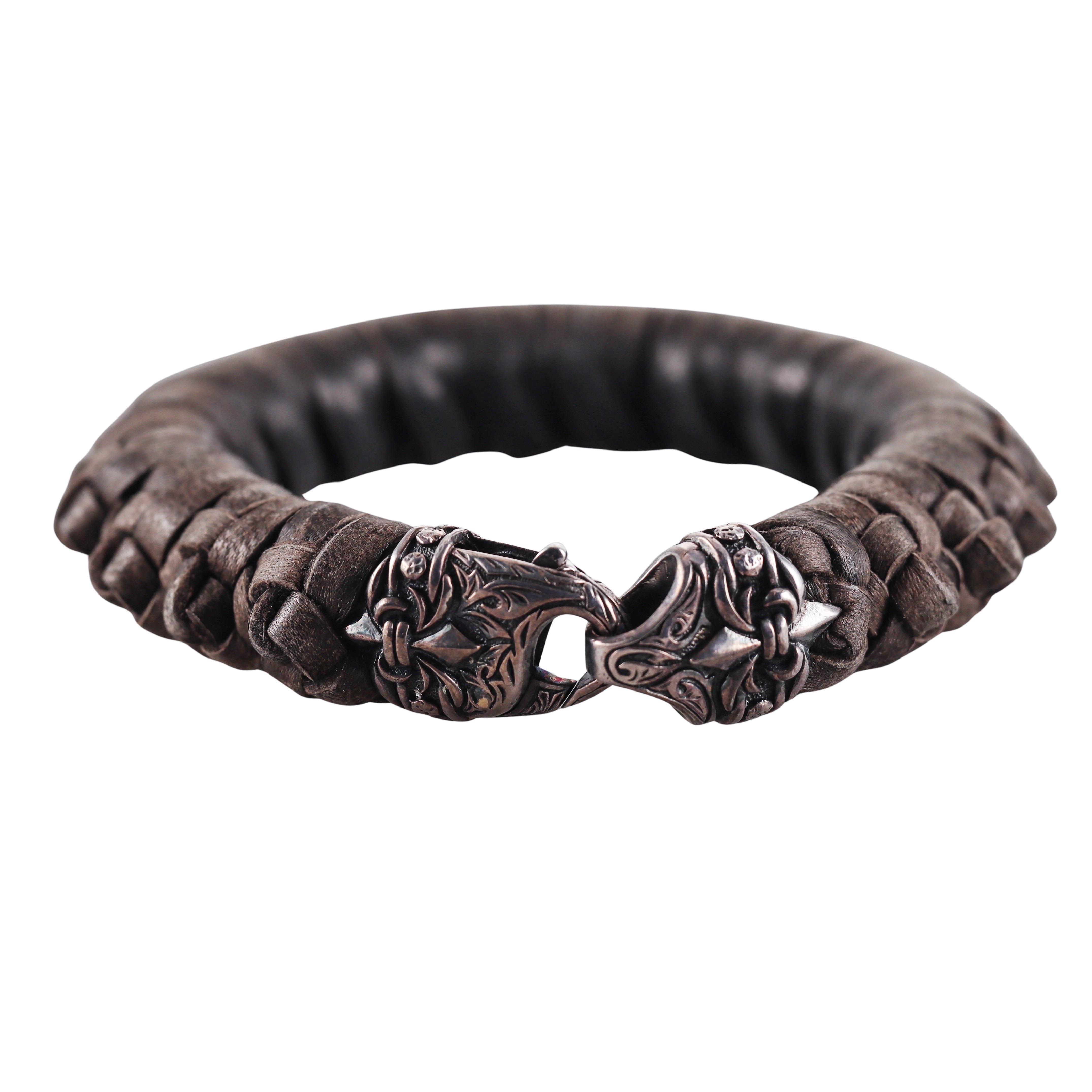 Scott Kay Sterling Silver Leather Bracelet