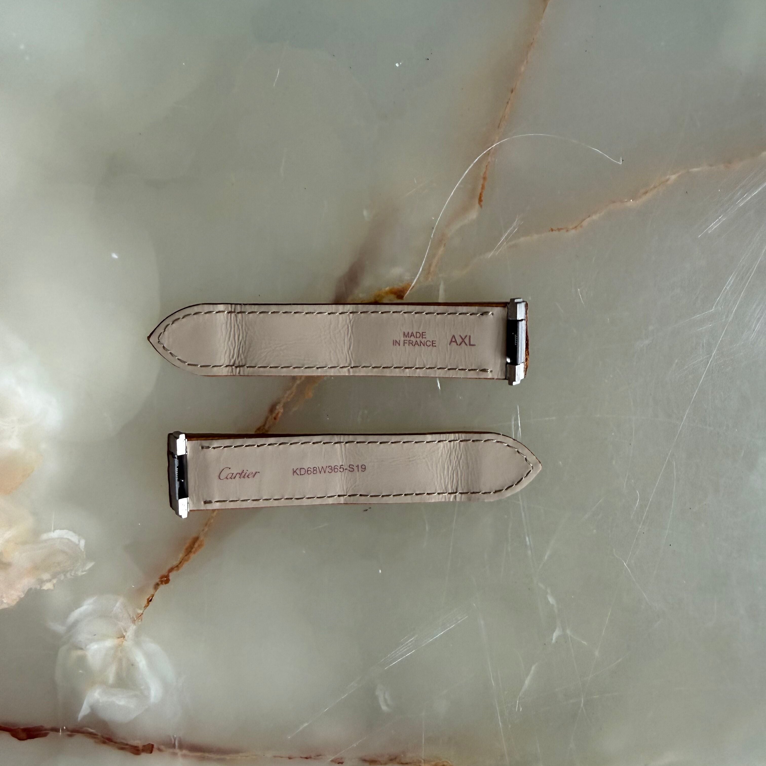 Authentic Cartier Brown Calfskin Quick Release Watch Strap Band 18.70mm KD68W365-S19