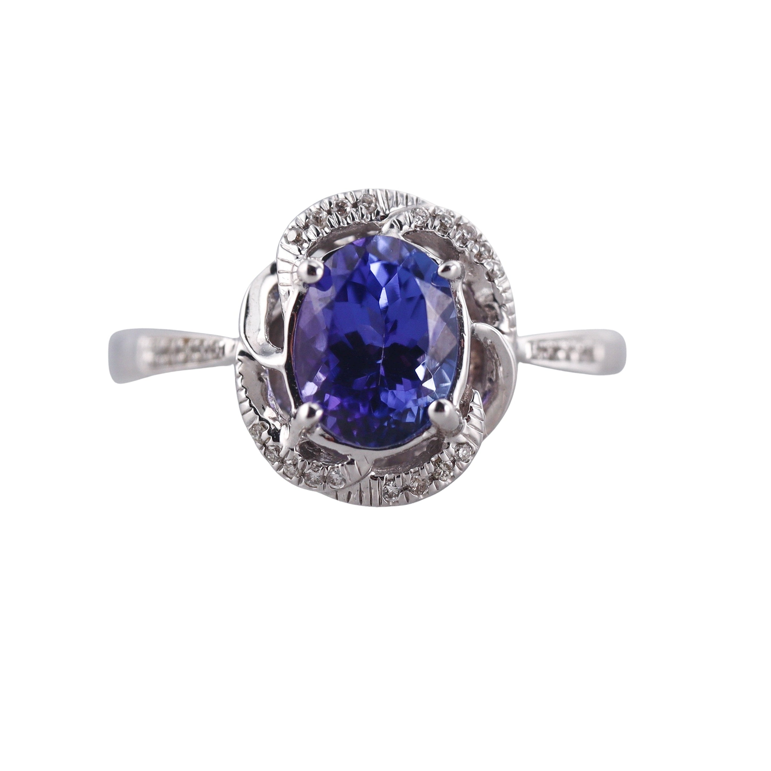 Kallati White Gold Diamond Tanzanite Ring