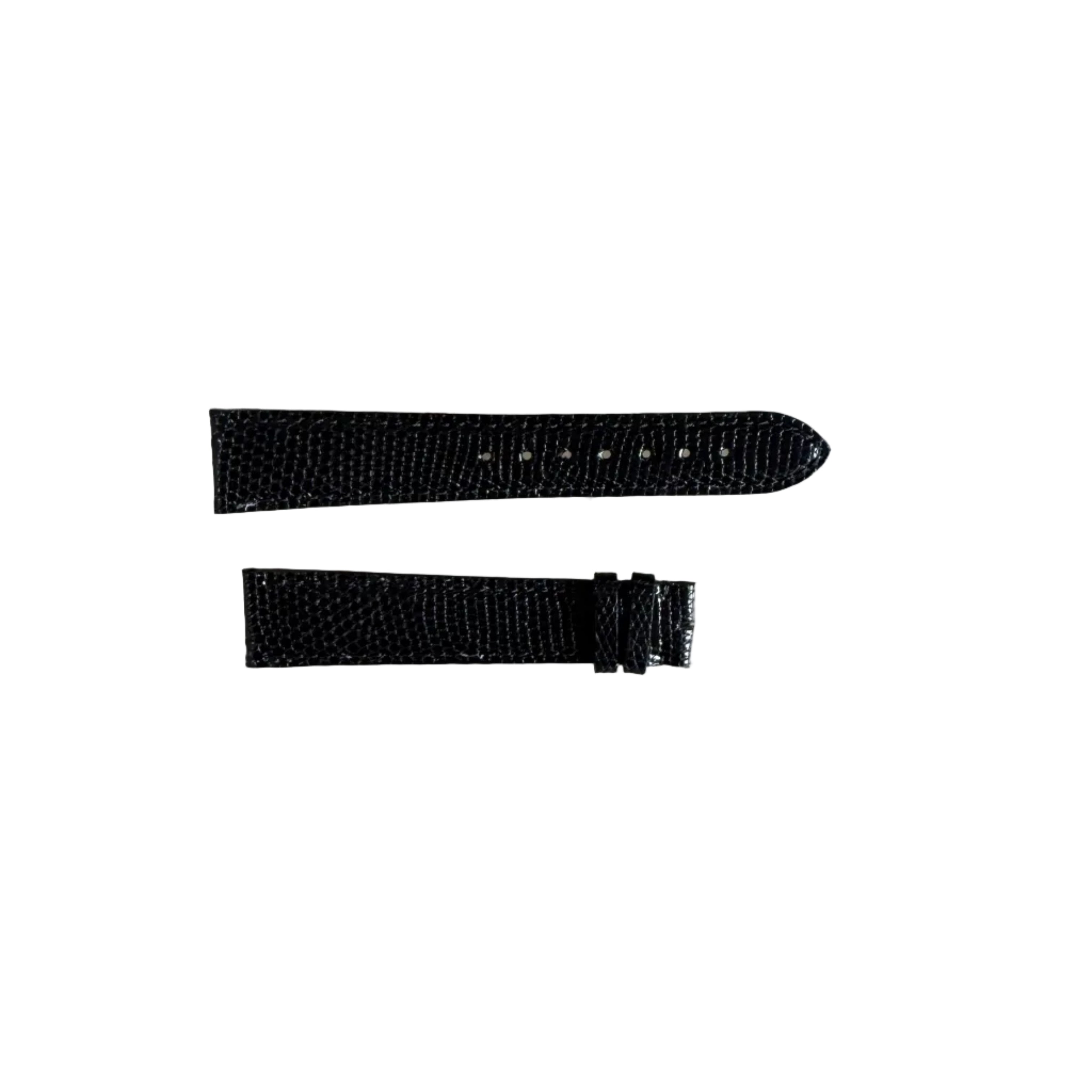 Authentic Cartier Black Lizard Watch Strap Band 18.75mm KD20B153-S26