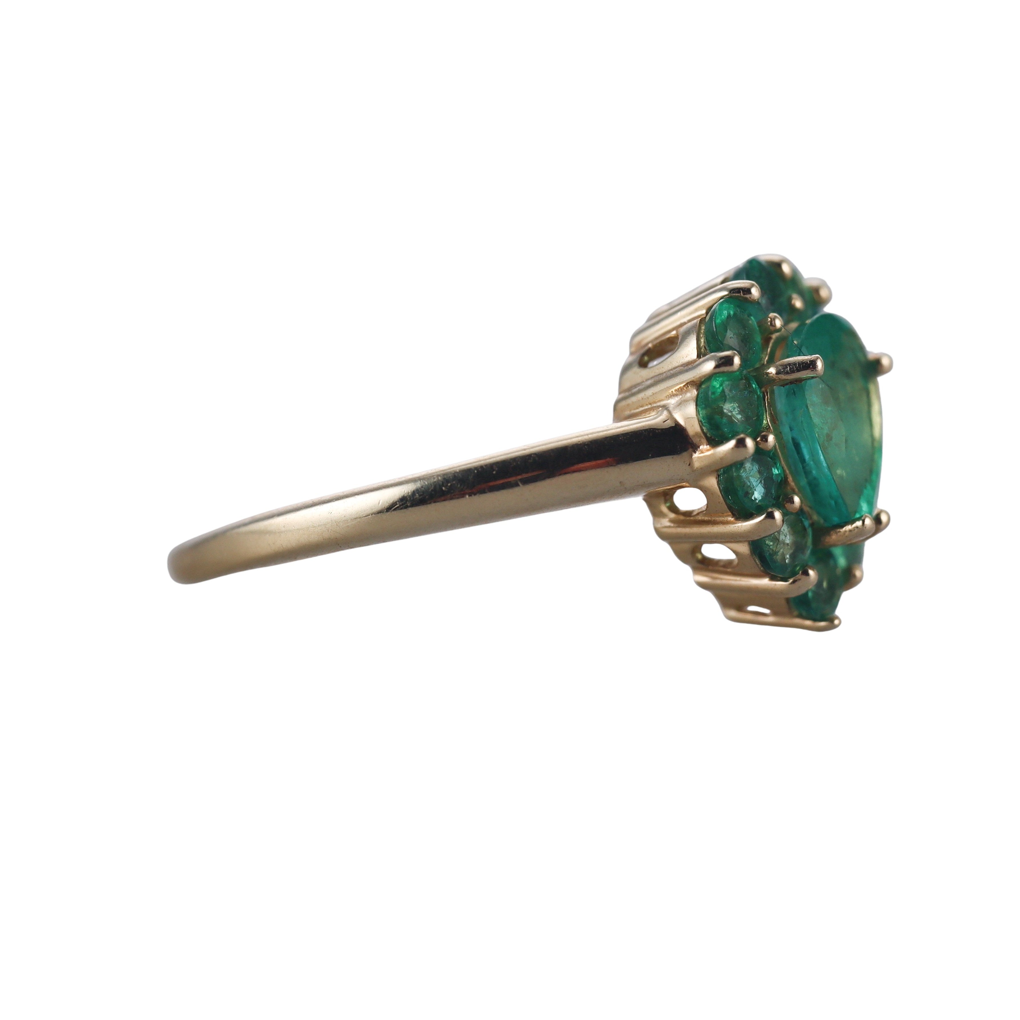 14k Yellow Gold Emerald Ring