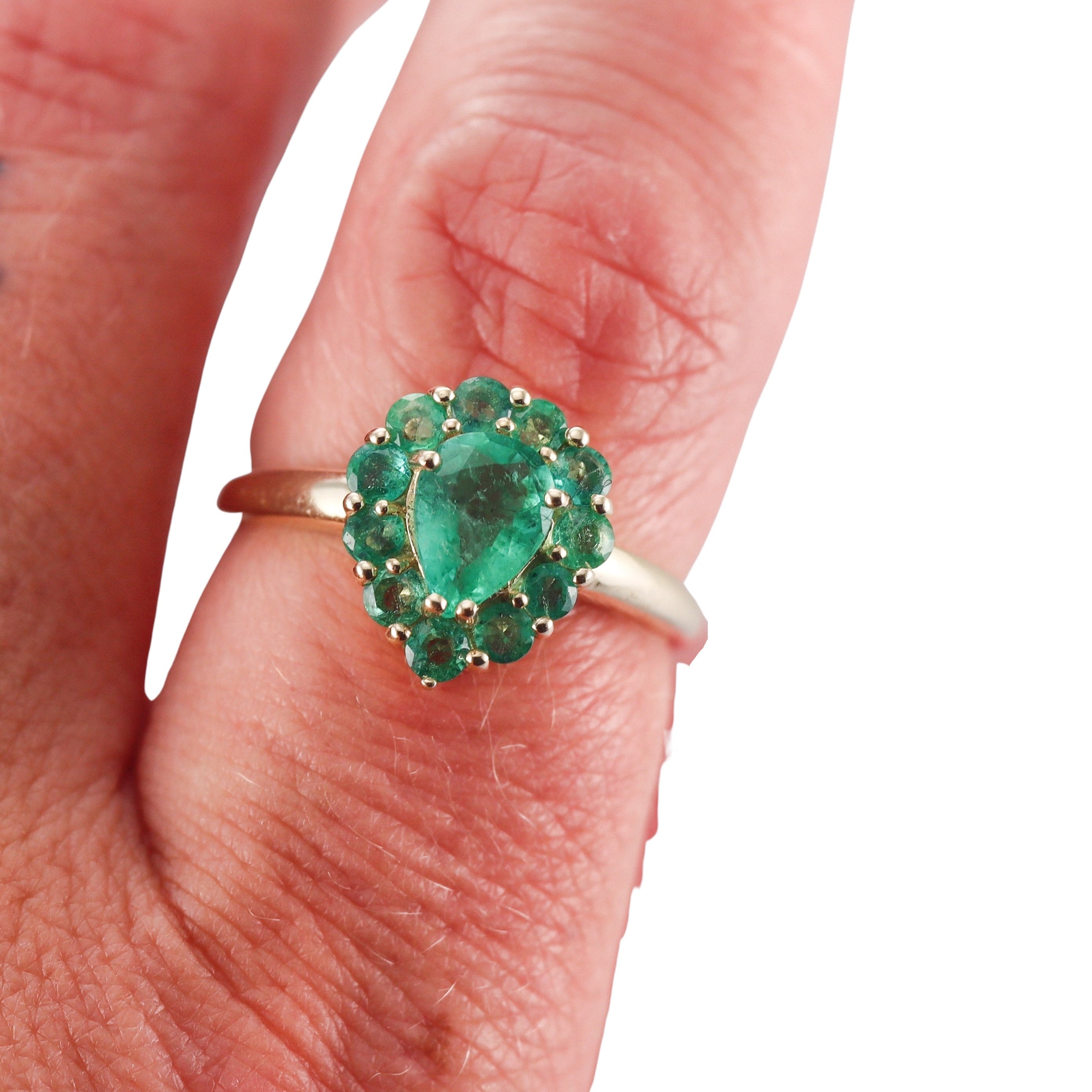 14k Yellow Gold Emerald Ring