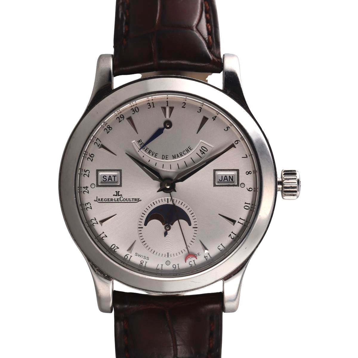 Jaeger LeCoultre Master Calendar Moonphase Automatic Watch 147.8.41.S